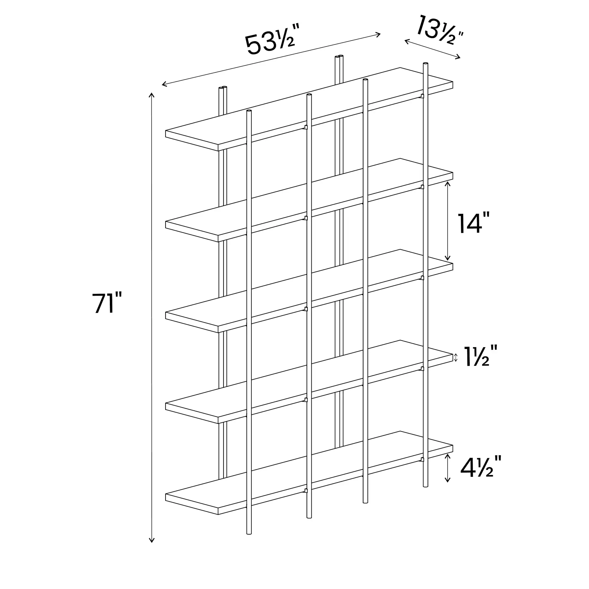 Cascais 53" Bookcase - Image 9