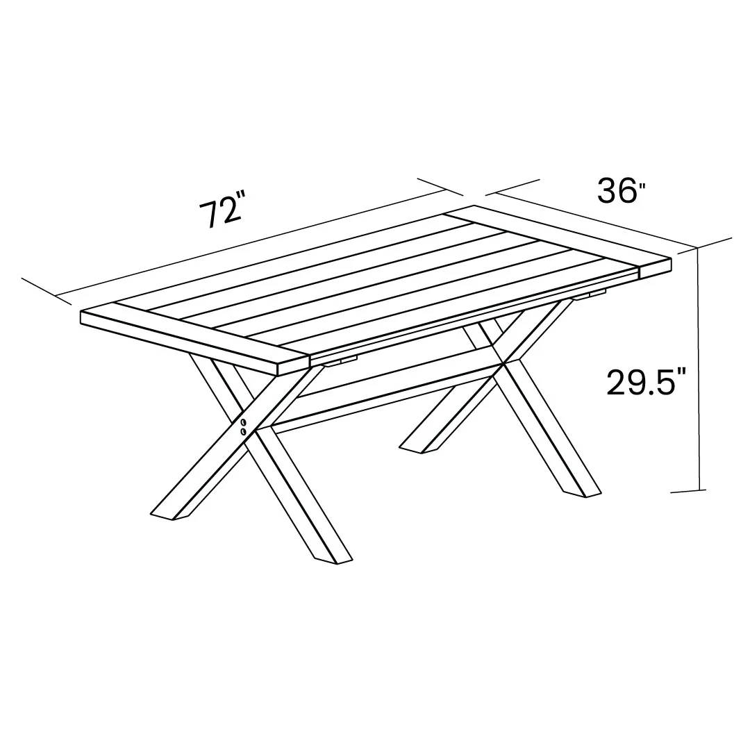 Cascais 72" Rectangular Dining Table - Image 58