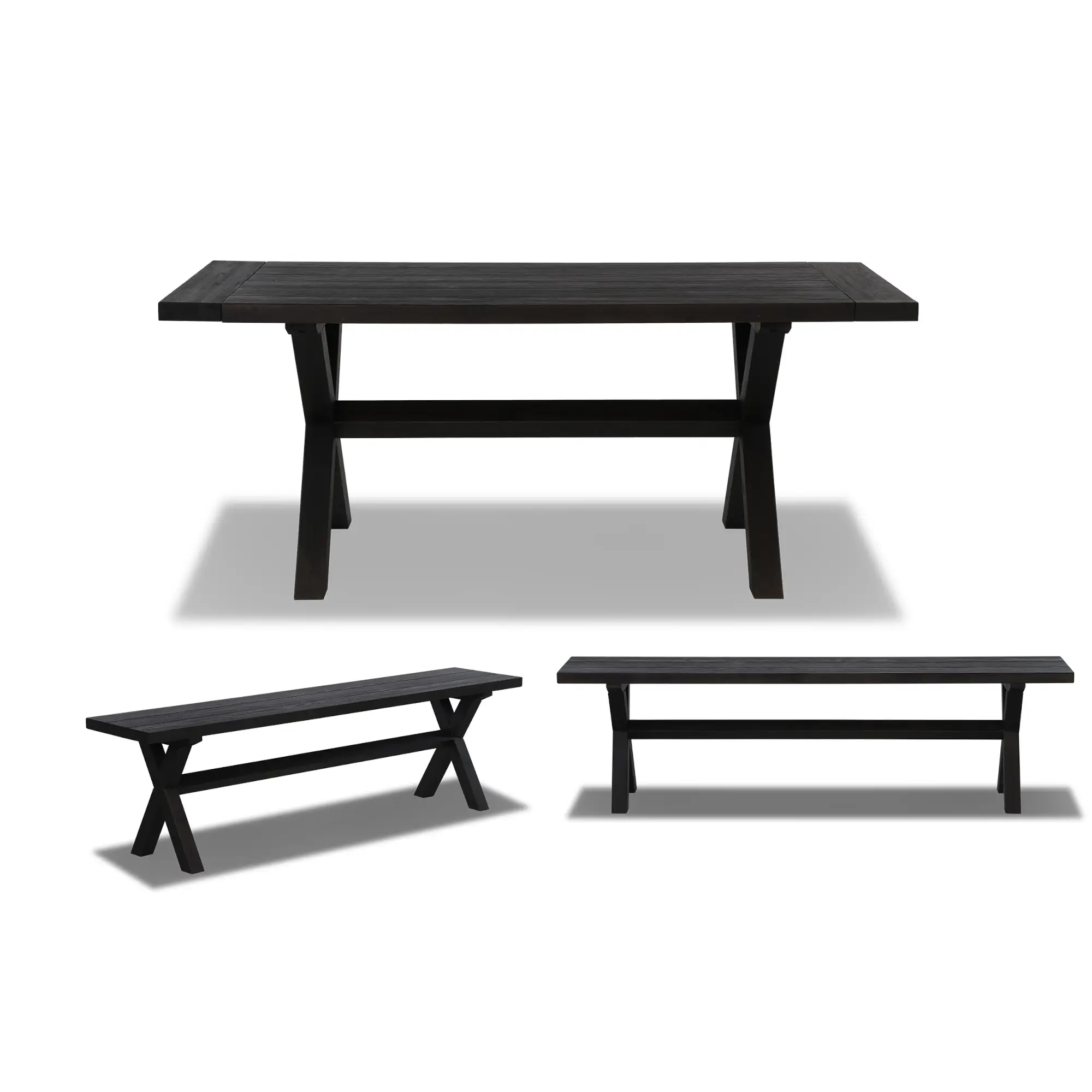 Cascais 72" Table & Bench Dining Set (3-piece) - Image 11