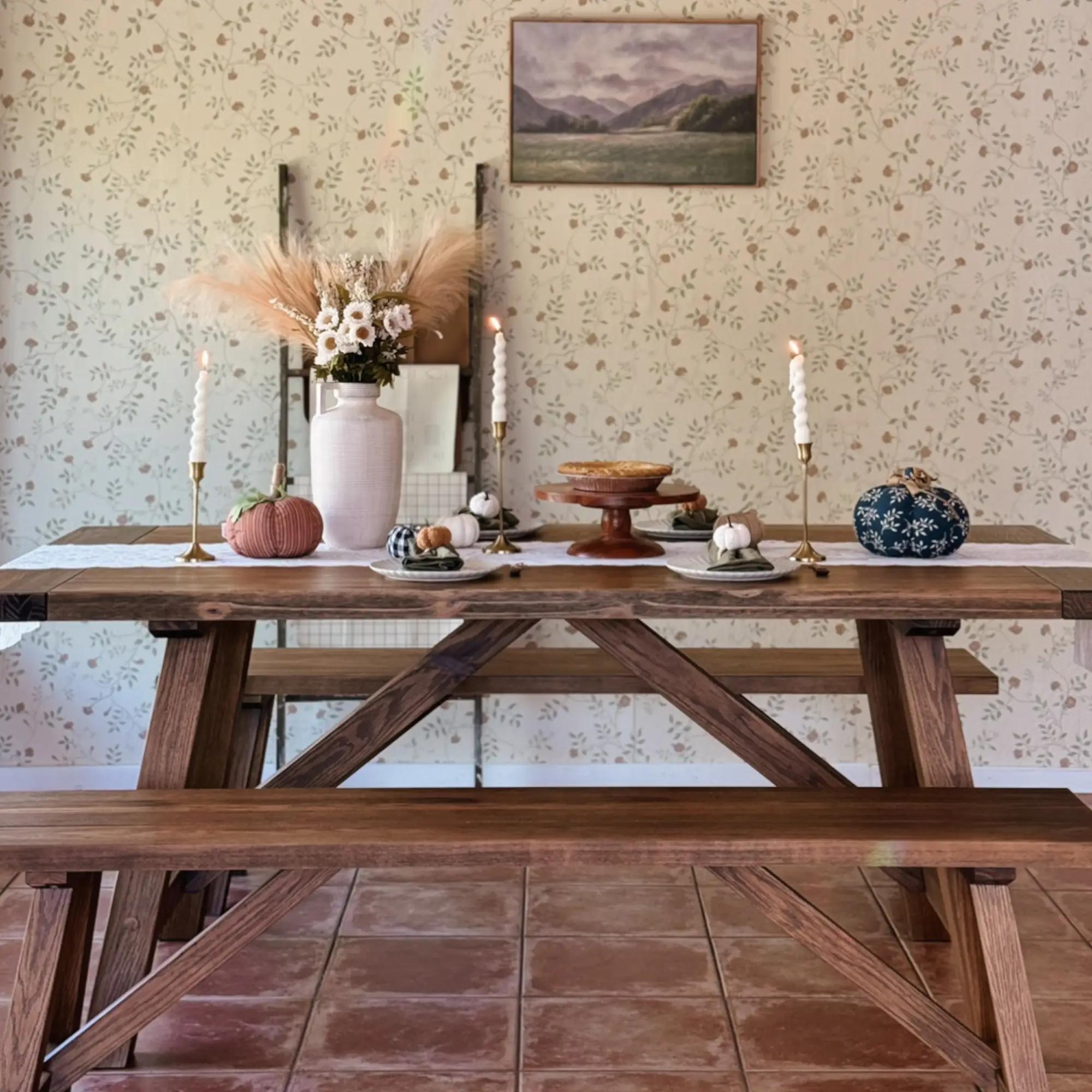 Cascais 72" Table & Bench Dining Set (3-piece) - Image 21