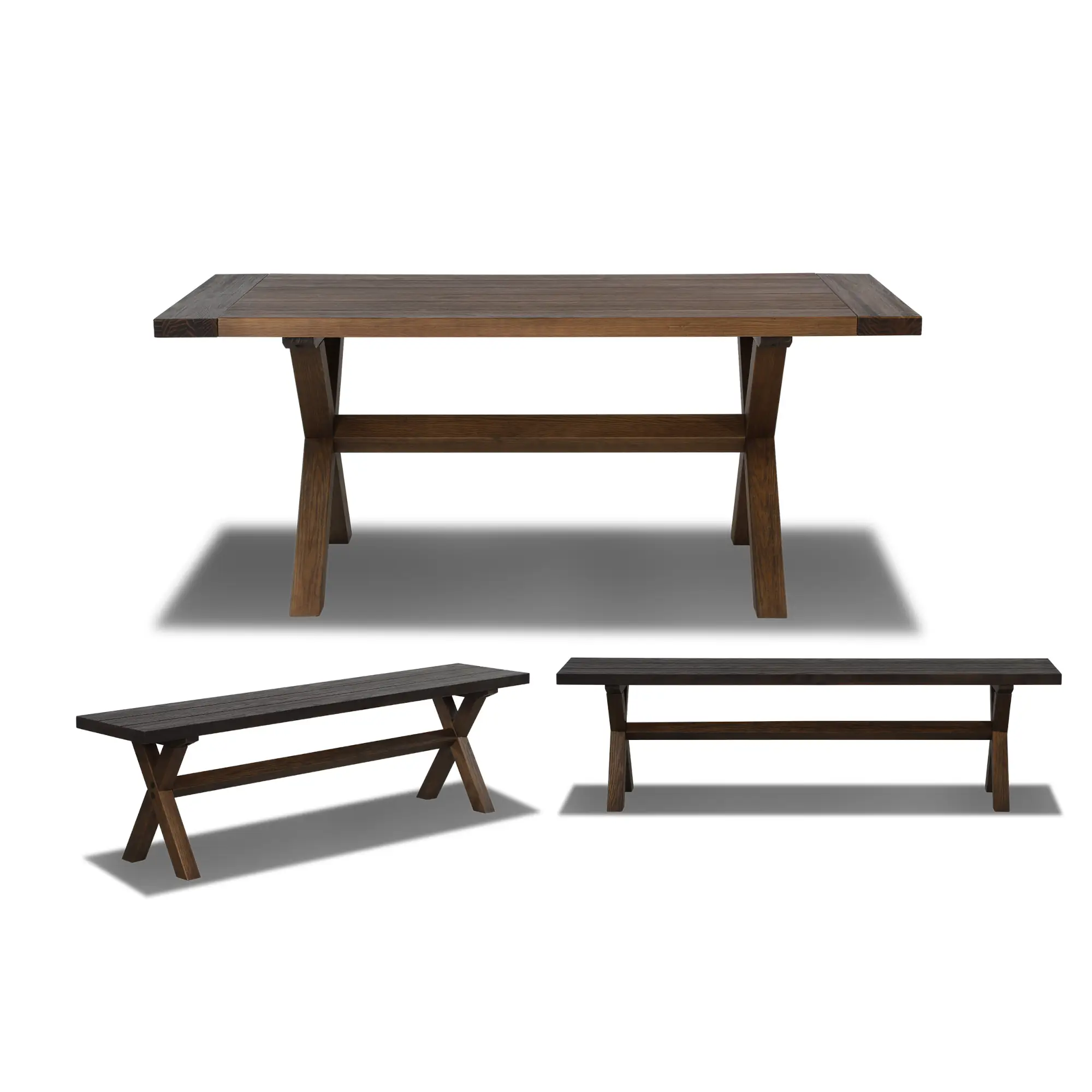 Cascais 72" Table & Bench Dining Set (3-piece) - Image 8