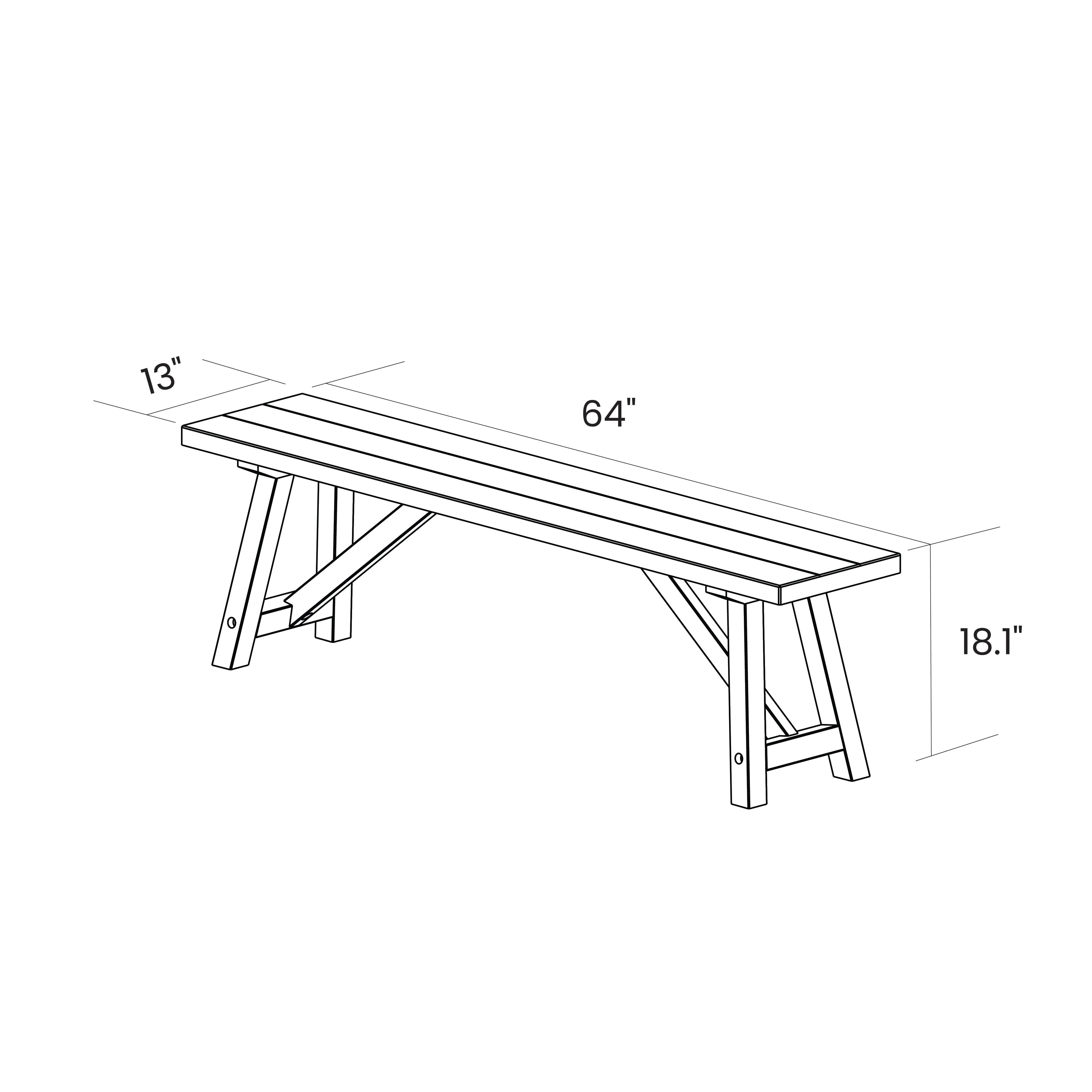 Cascais Solid Wood Bench - Image 71
