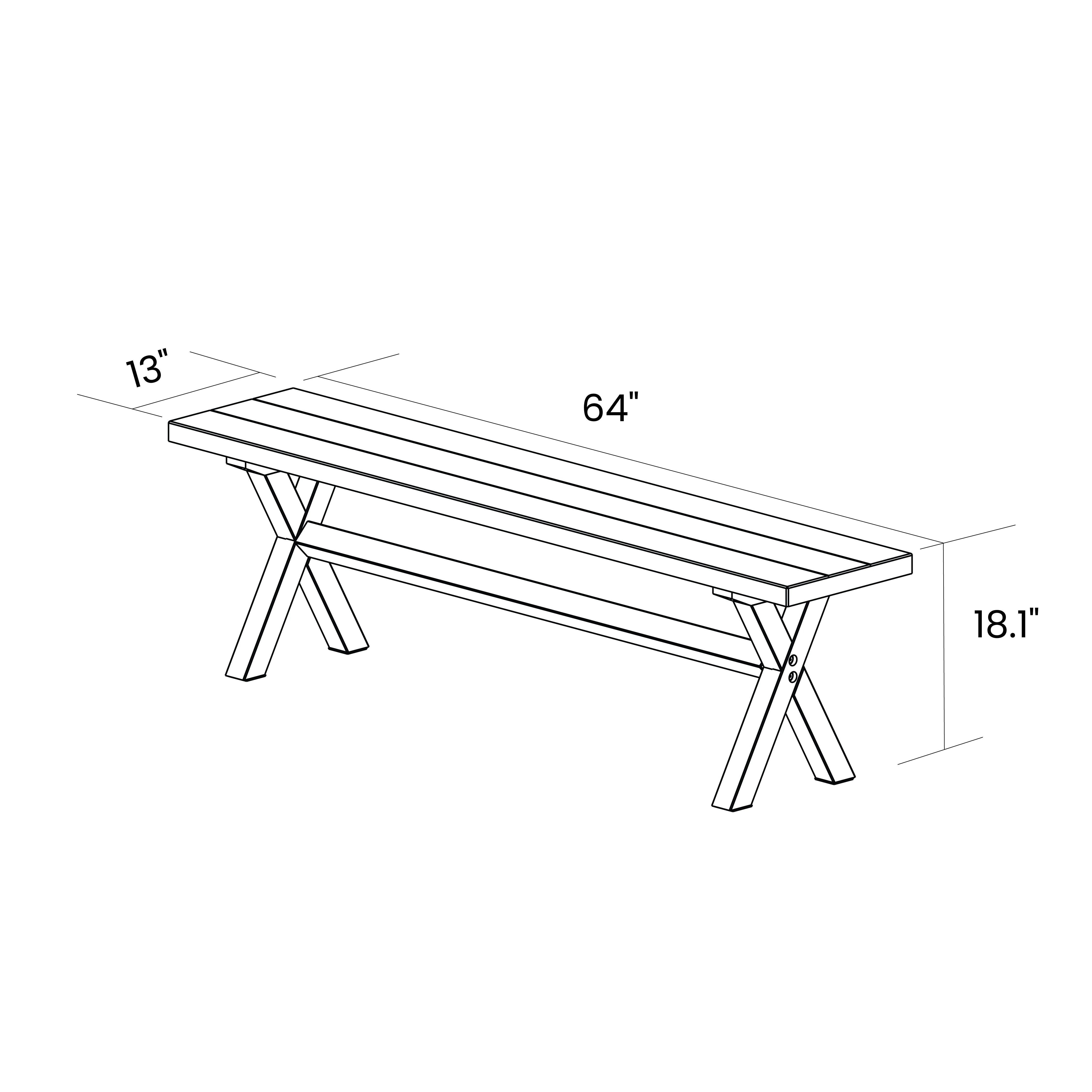 Cascais Solid Wood Bench - Image 72