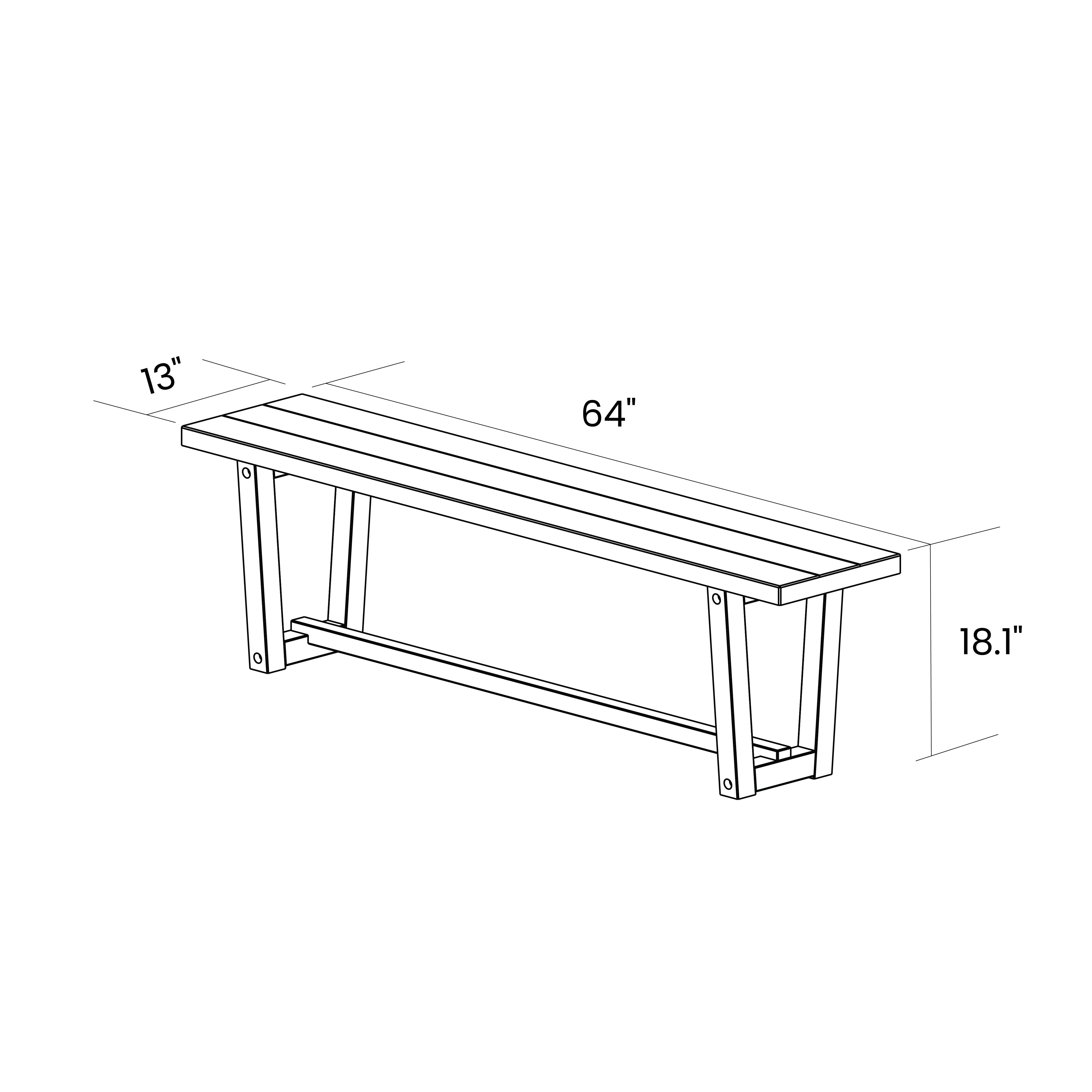 Cascais Solid Wood Bench - Image 73