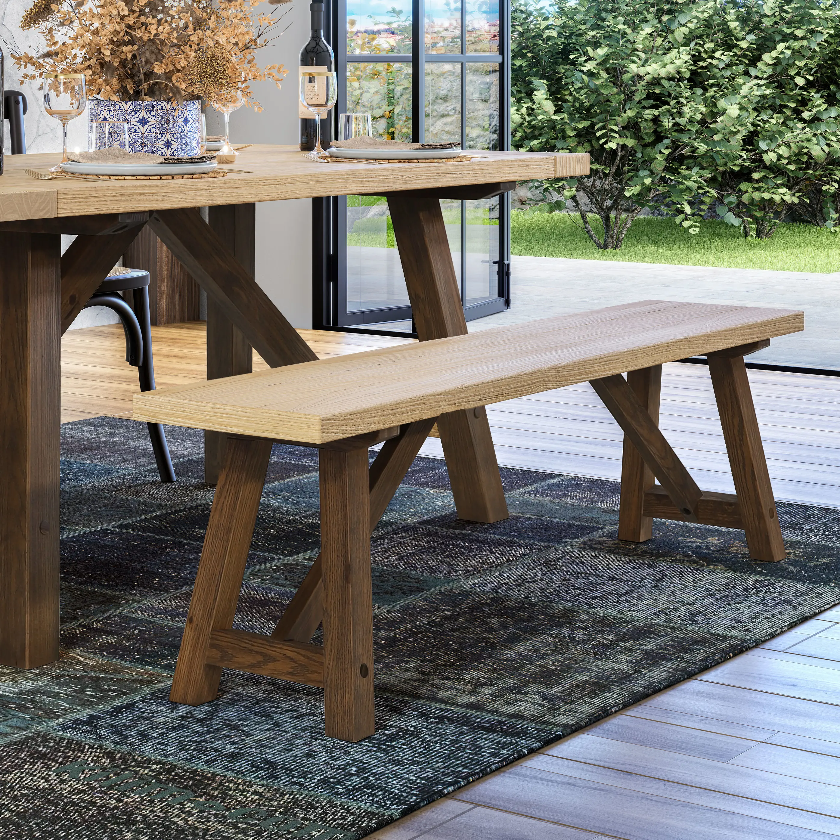 Cascais Solid Wood Bench - Image 74