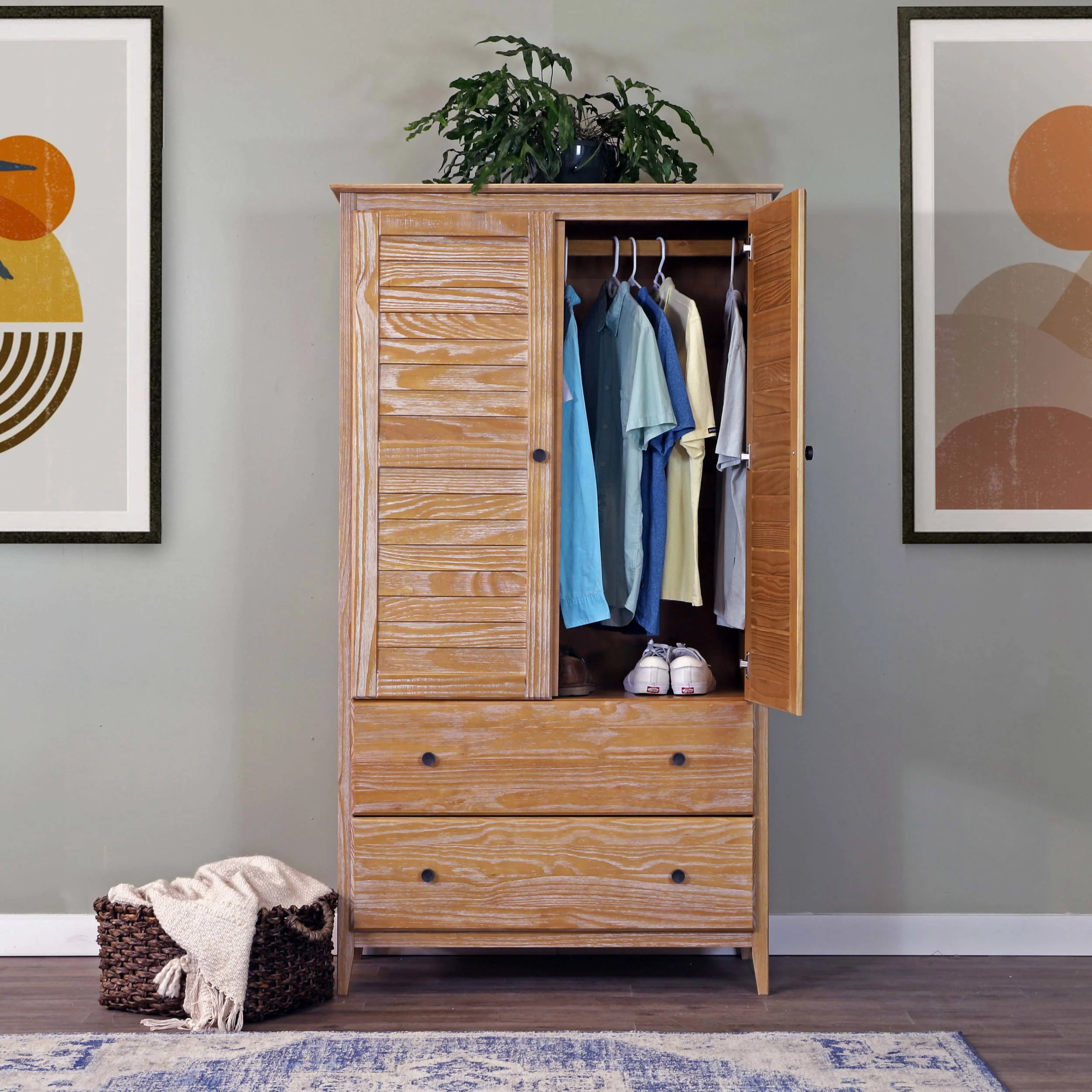 Greenport 2-Door Wardrobe - Image 17