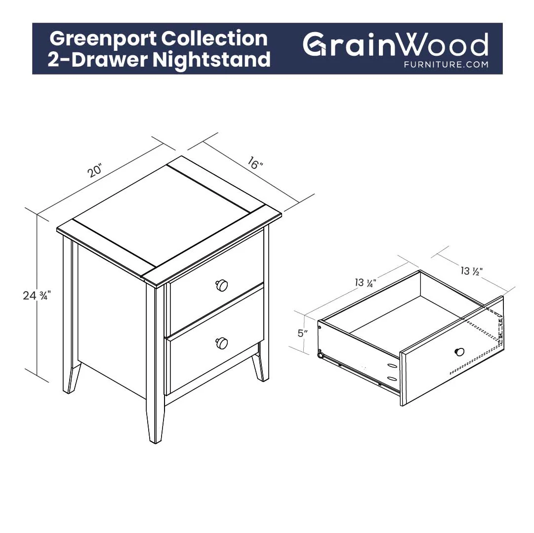 Greenport 2-Drawer Nightstand - Image 18
