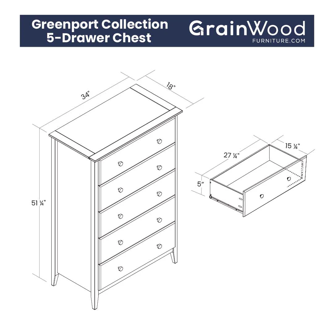 Greenport 5-Drawer Chest - Image 23