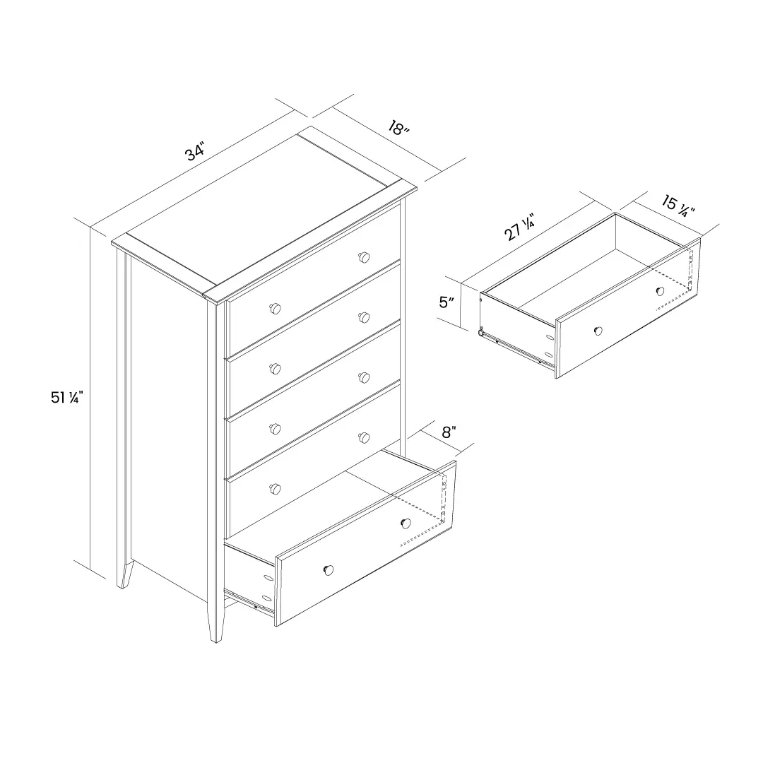 Greenport 5-Drawer Chest - Image 33