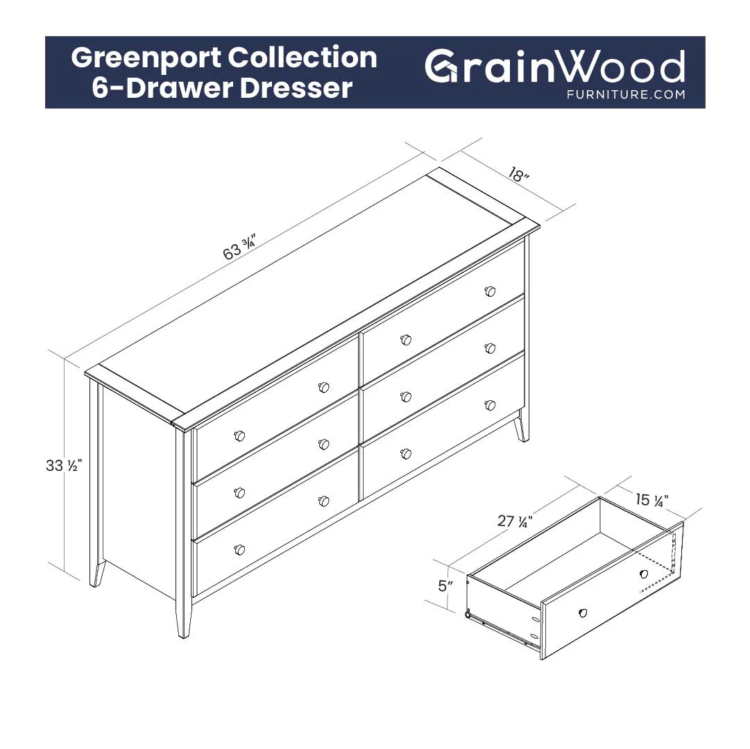 Greenport 6-Drawer Dresser - Image 23