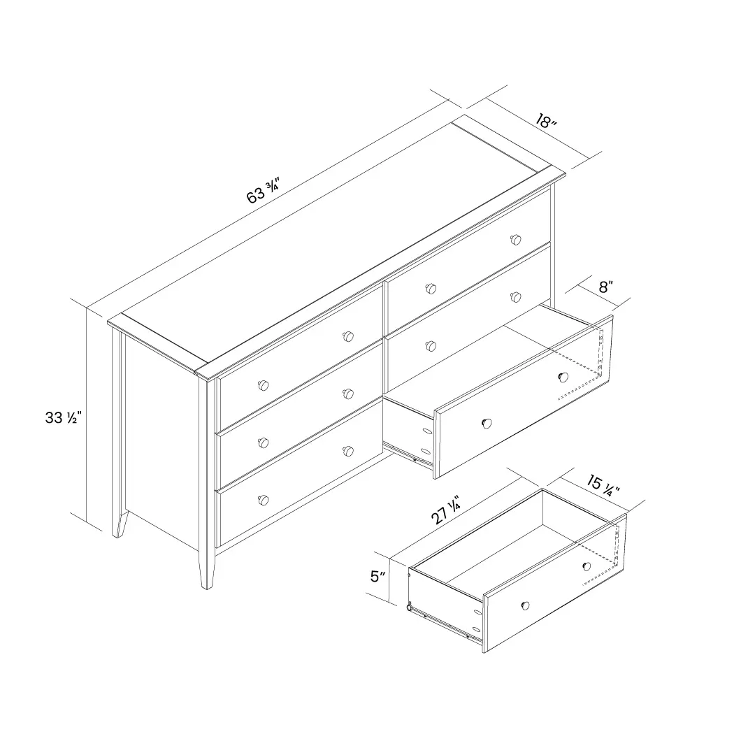 Greenport 6-Drawer Dresser - Image 35