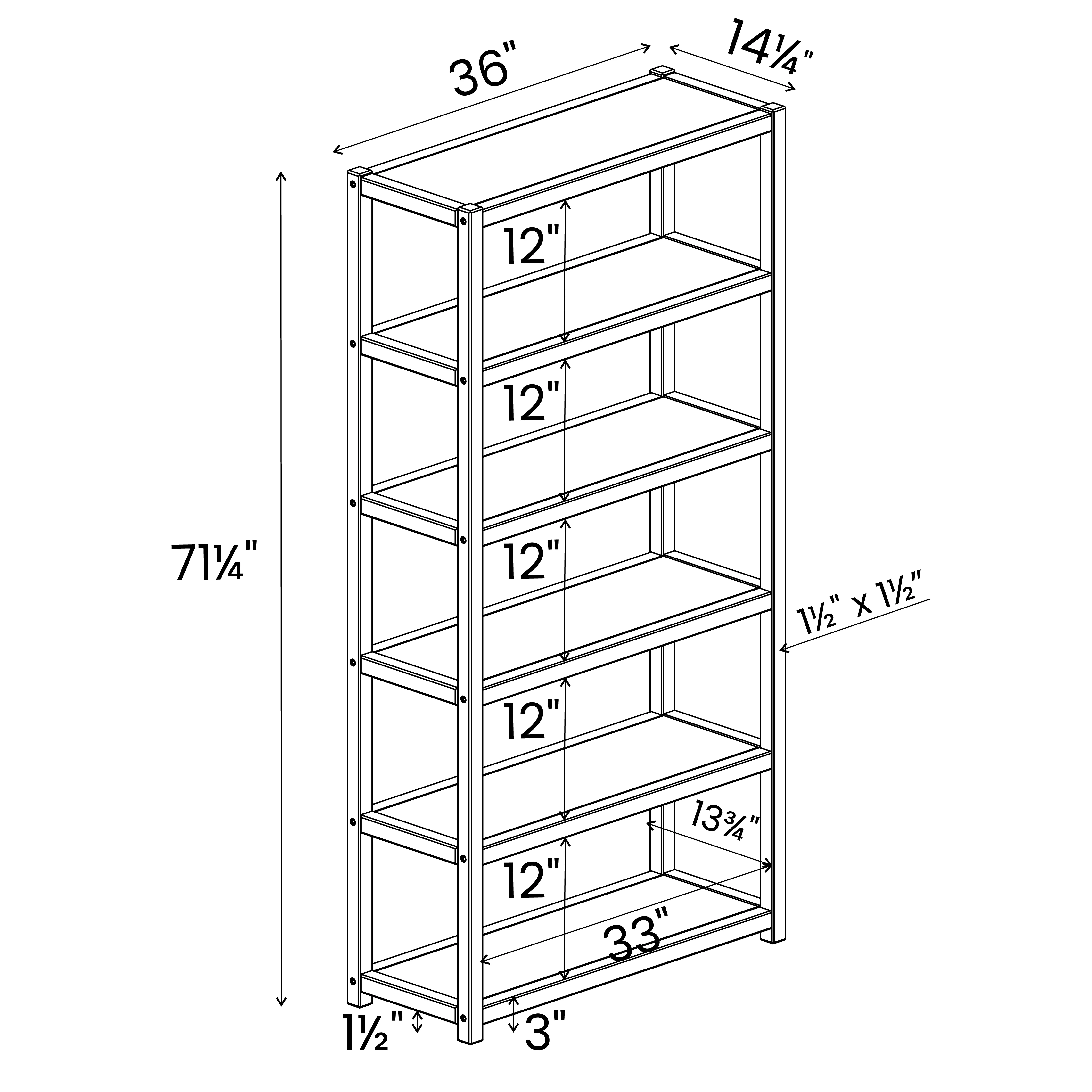 Greenport 72" Bookcase - Image 16