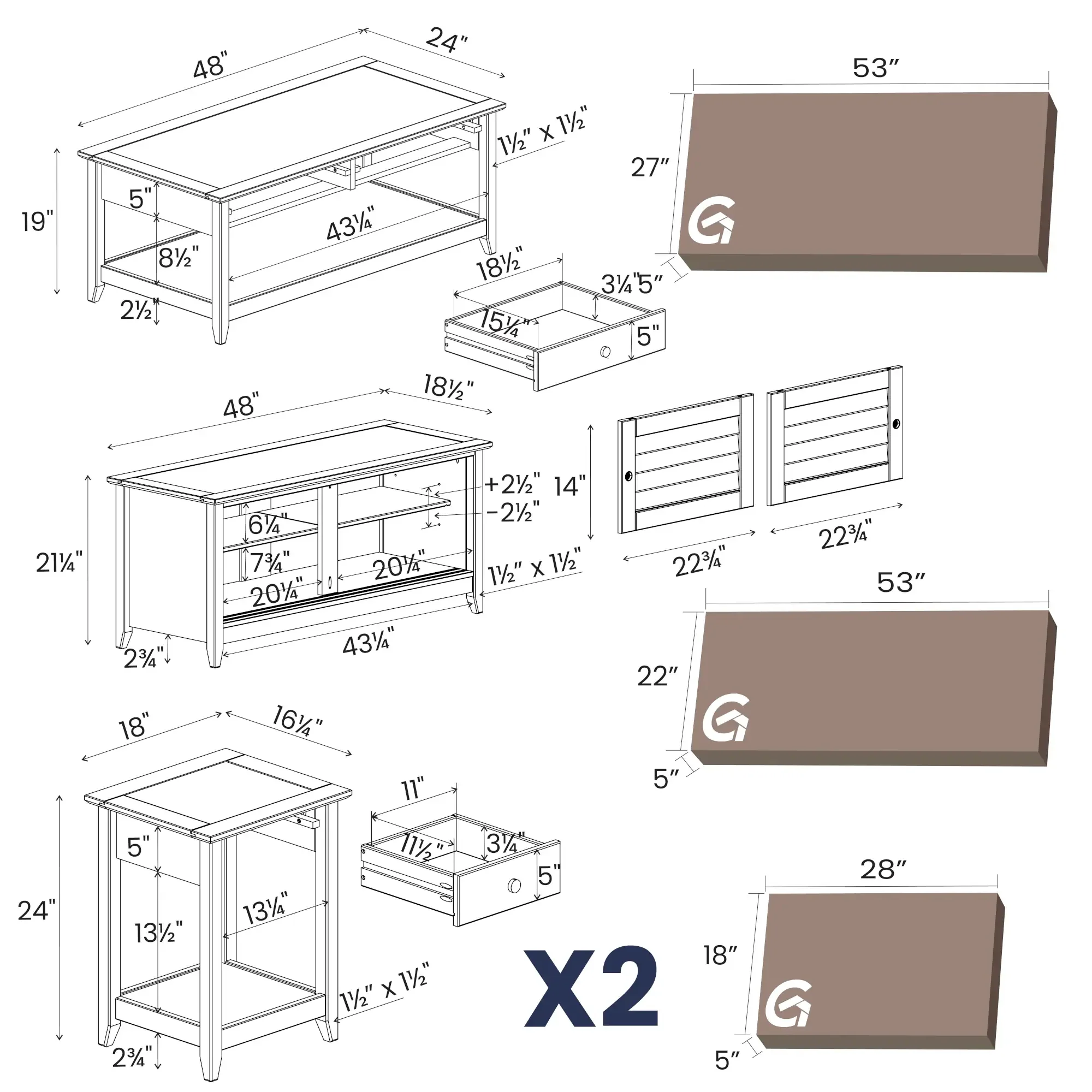 Greenport Living Room Bundle - Image 4