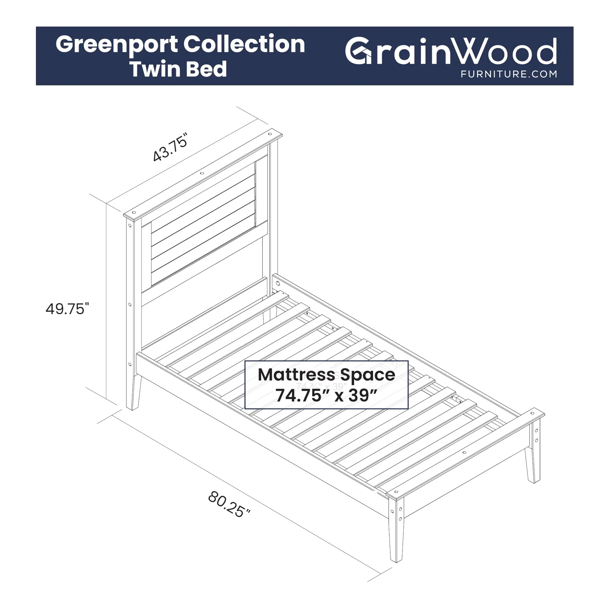 Greenport Louvered Platform Bed - Image 31
