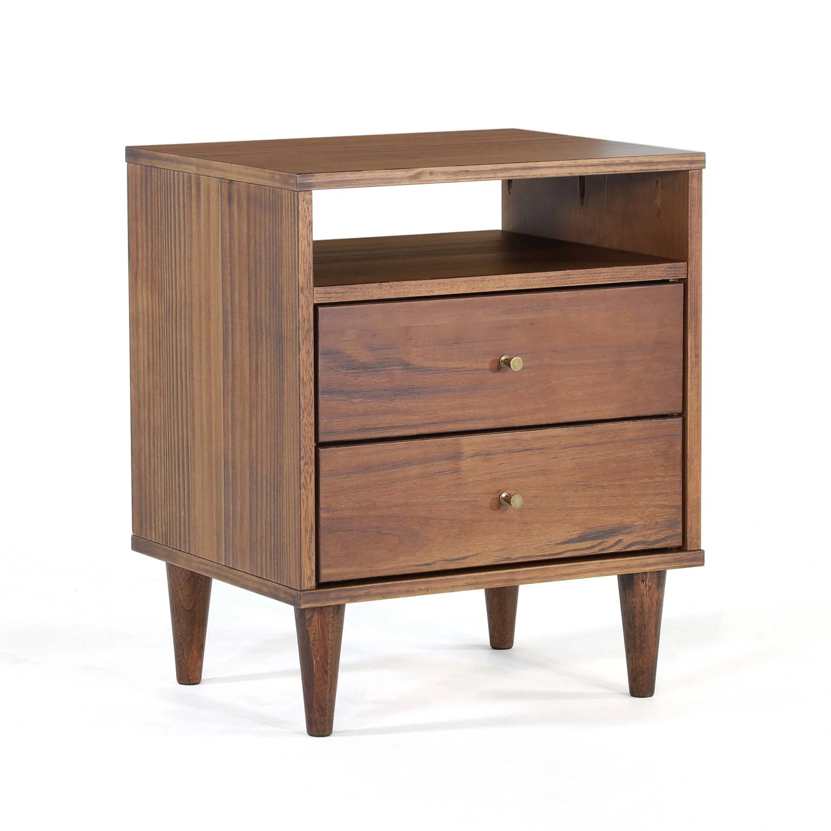 Mid Century Two-Drawer Nightstand - Image 6