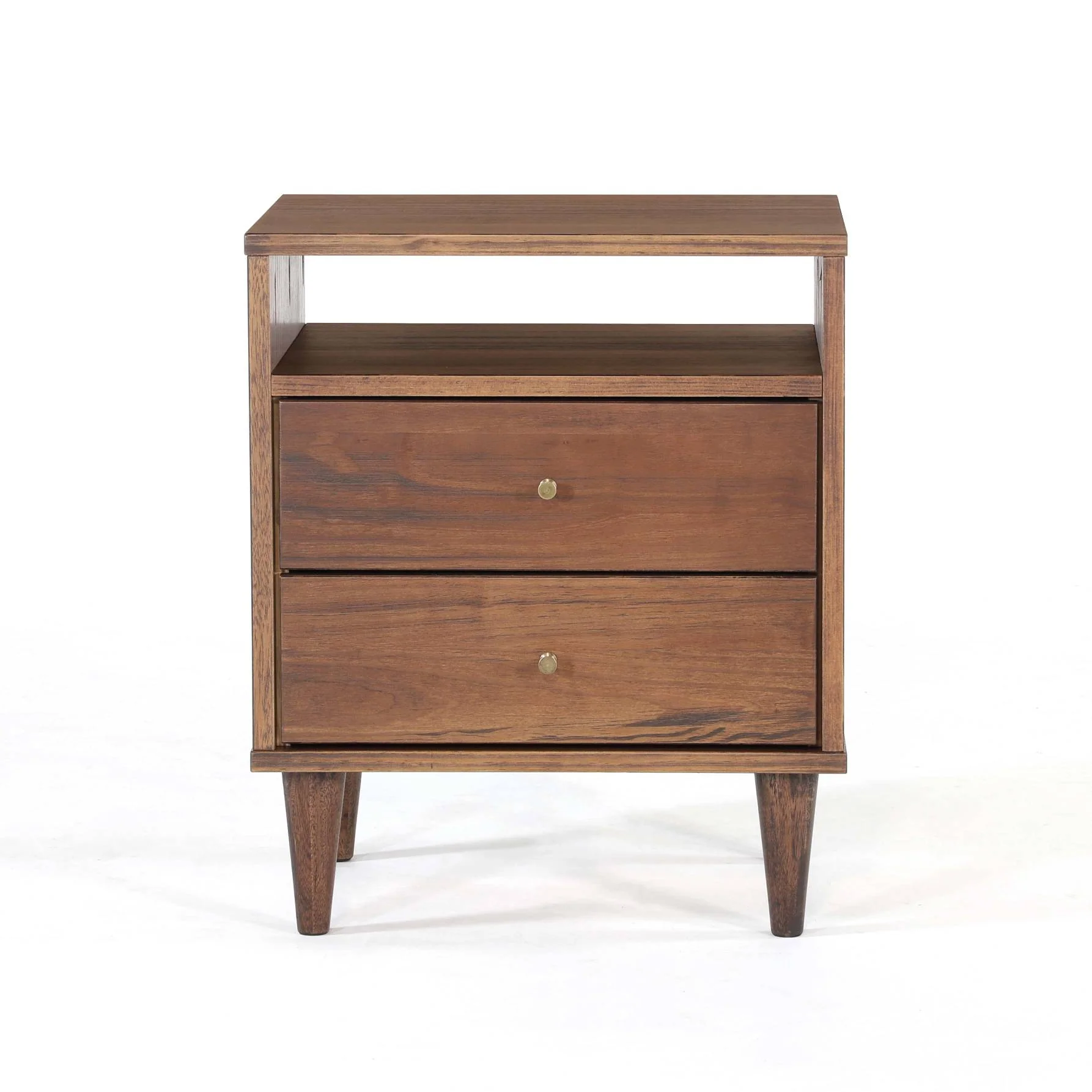 Mid Century Two-Drawer Nightstand - Image 5