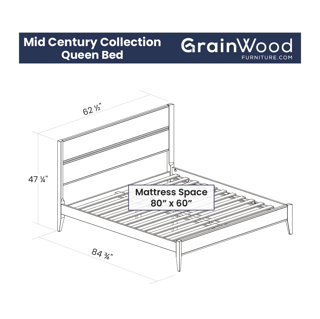 Mid Century Panel Bed - Image 19