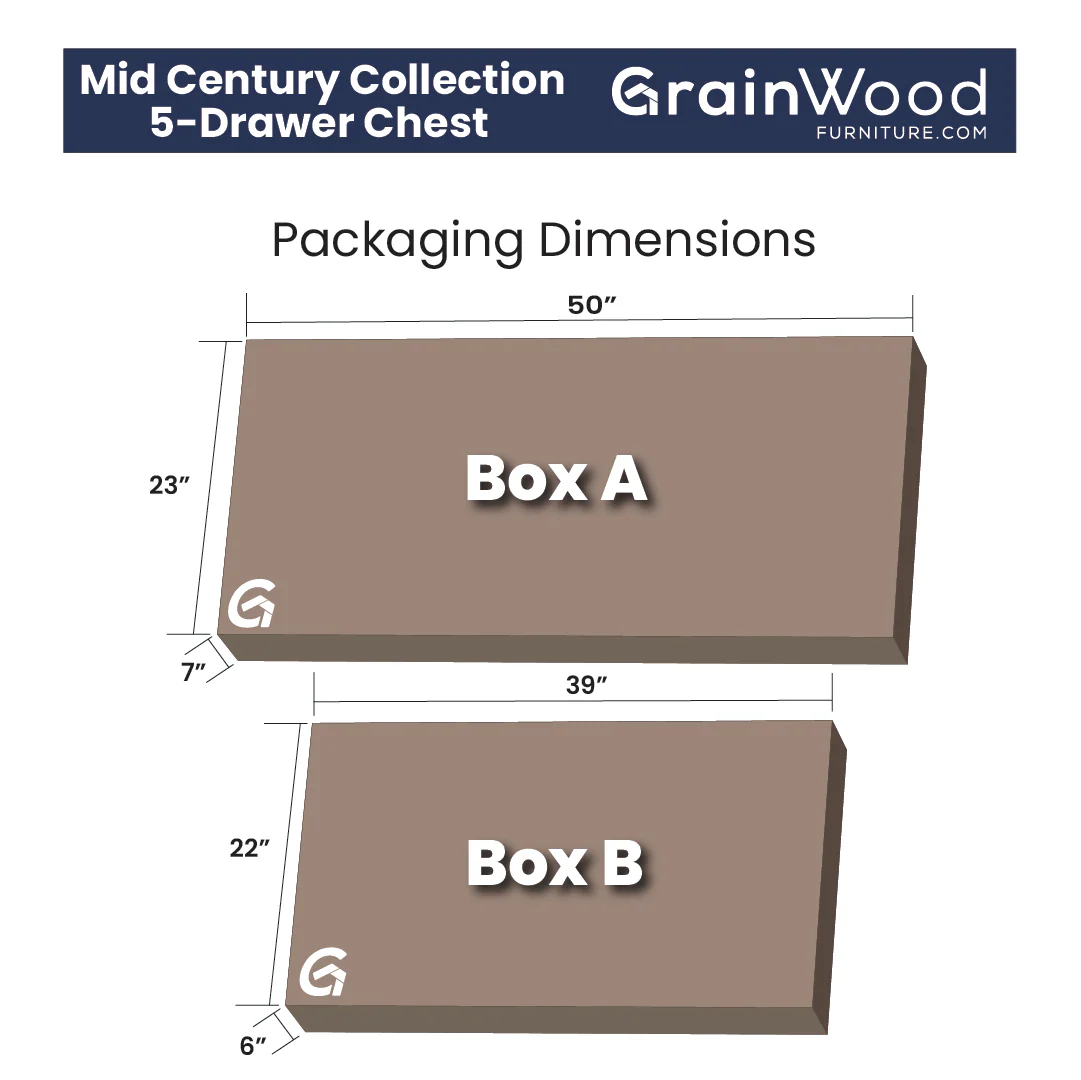 Mid Century 5-Drawer Chest - Image 6