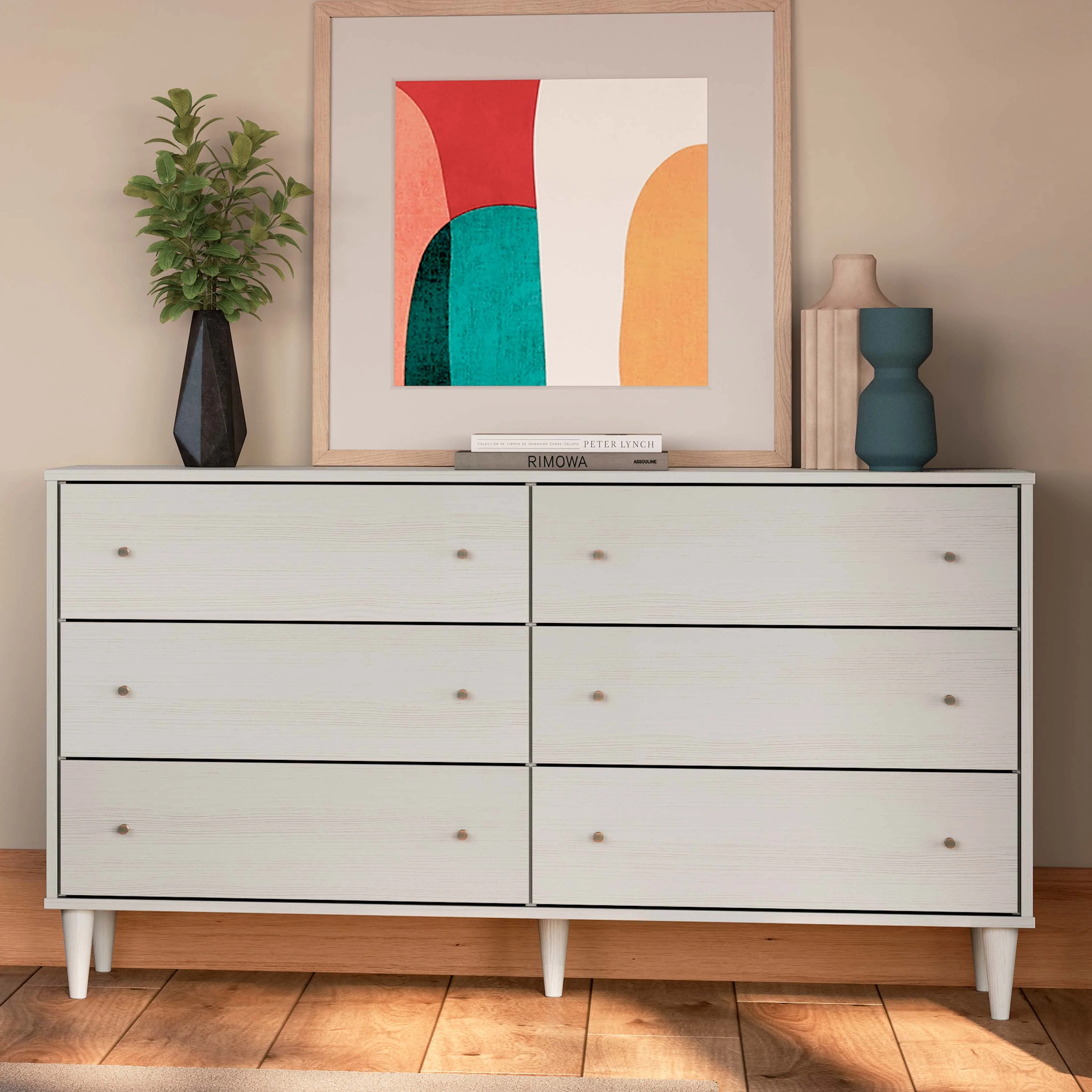 Mid Century 6-Drawer Dresser - Image 10
