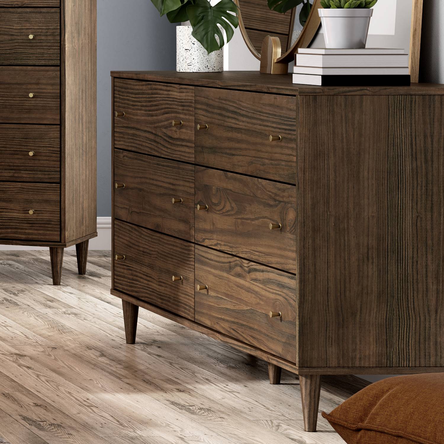 Mid Century 6-Drawer Dresser - Image 3