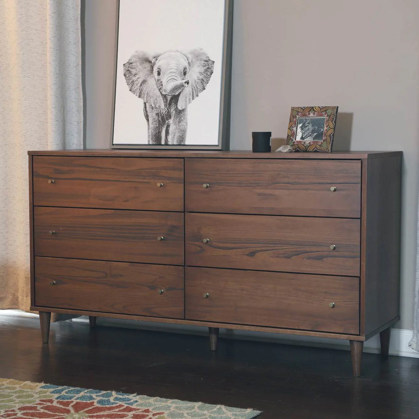 Mid Century 6-Drawer Dresser - Image 4