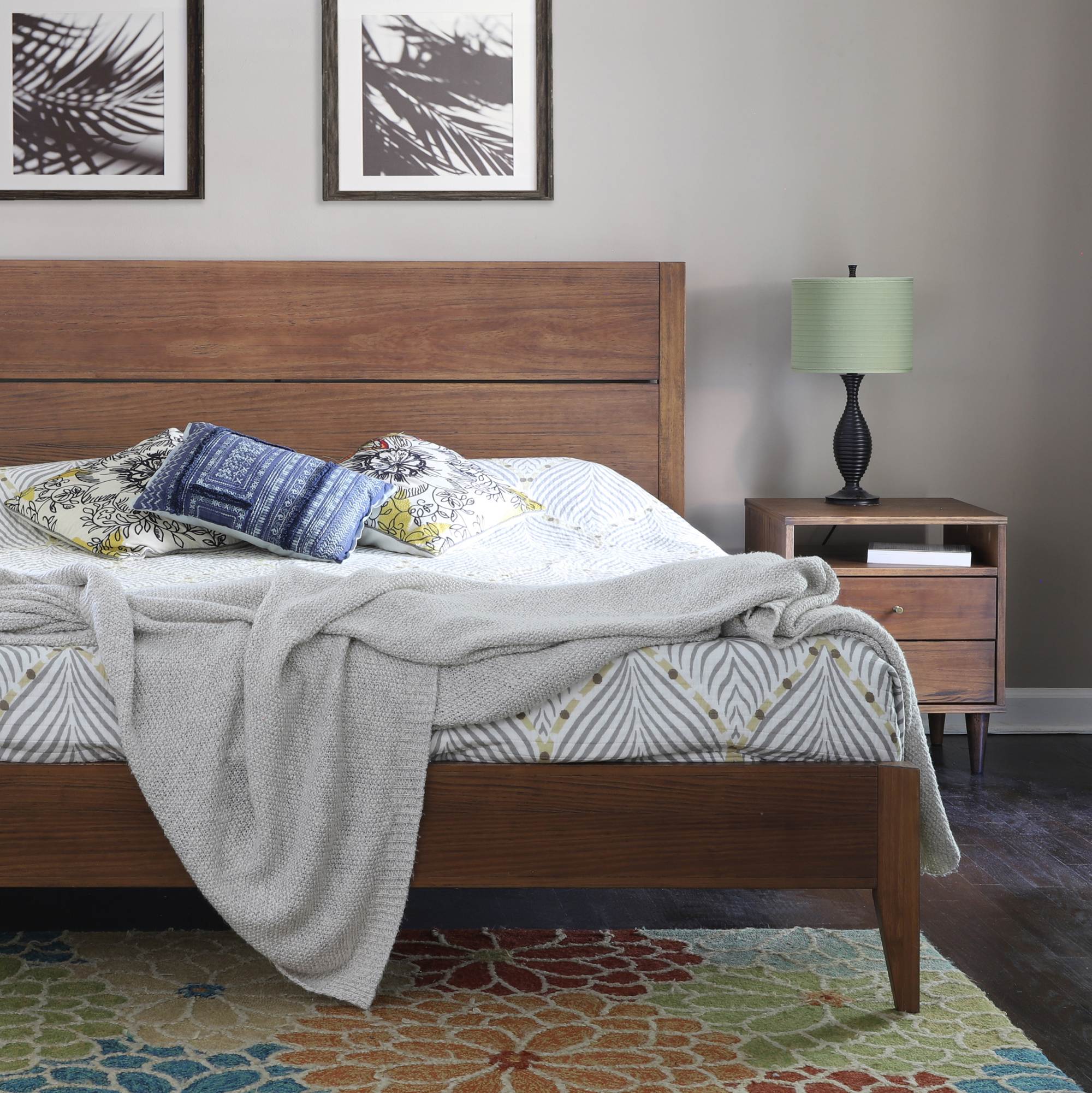 Mid Century Panel Bed - Image 17