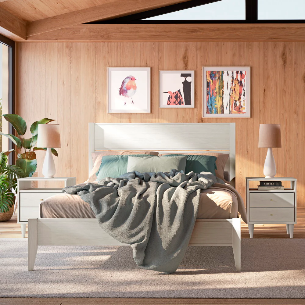 Mid Century Panel Bed - Image 26