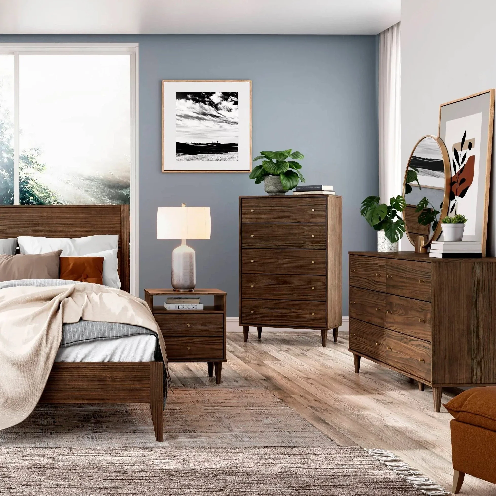 Mid Century Bedroom Set (5-Piece) - Image 3