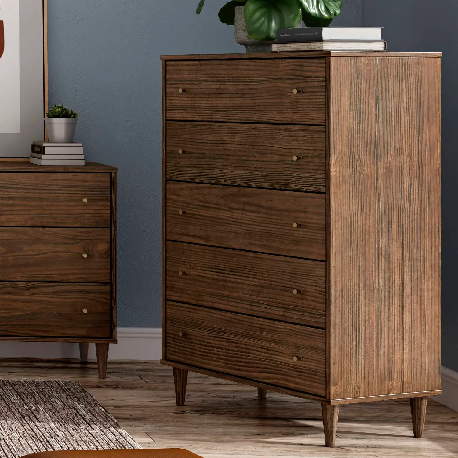 Mid Century Cane Bedroom Set (5-Piece) - Image 10