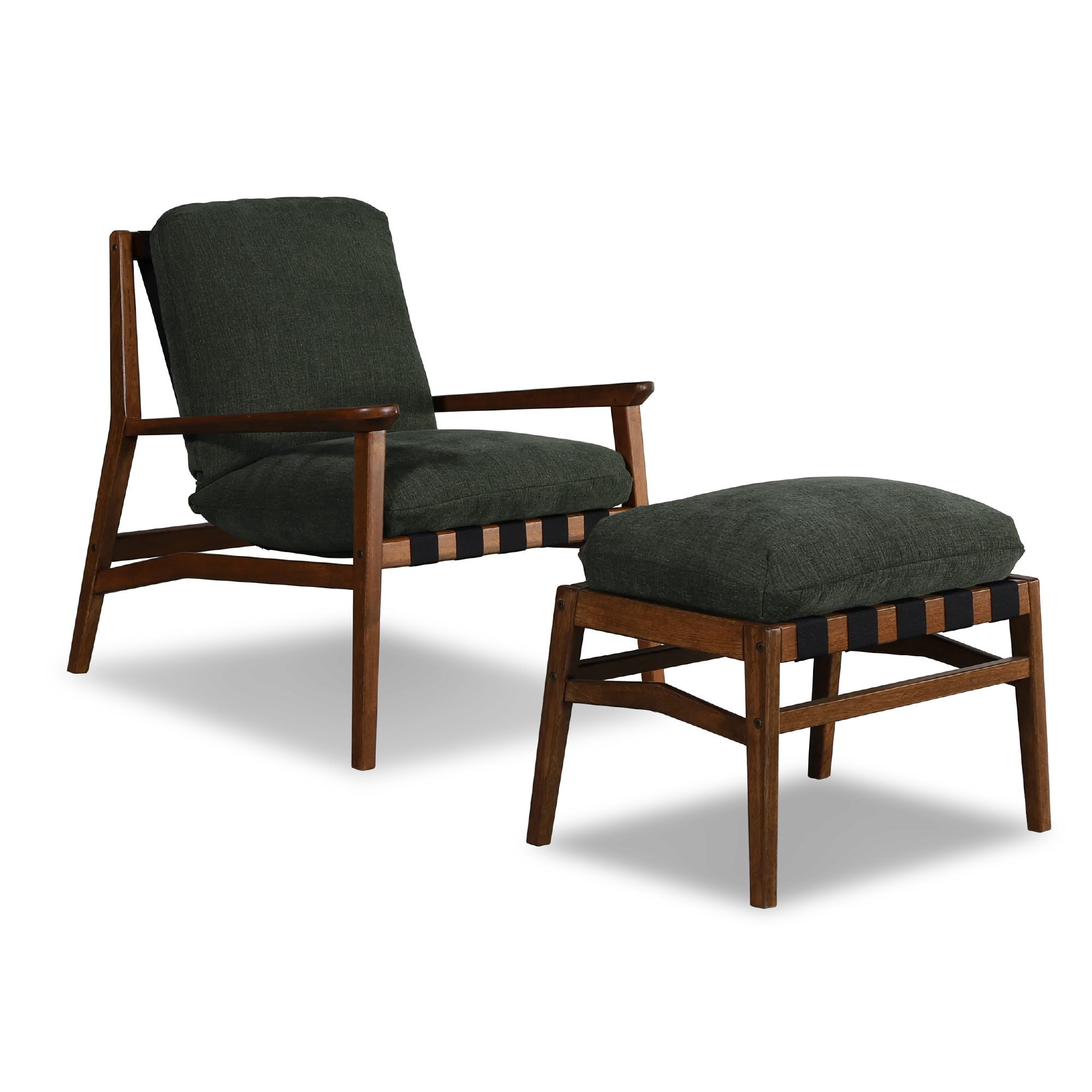 Mid Century Lounge Chair + Ottoman - Image 93