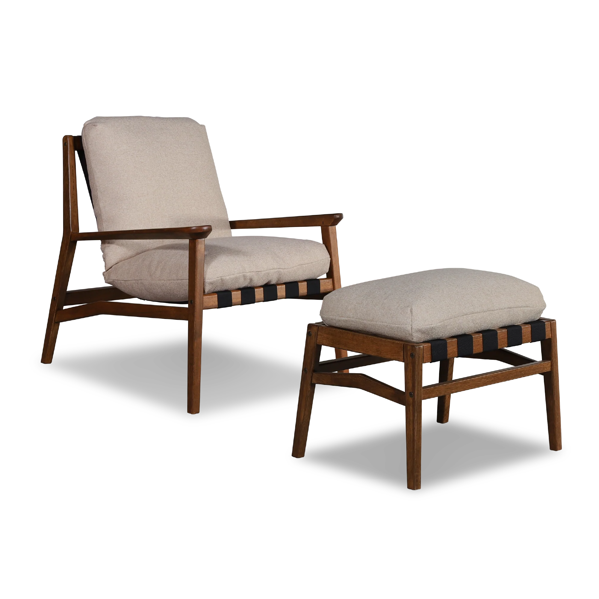 Mid Century Lounge Chair + Ottoman - Image 95