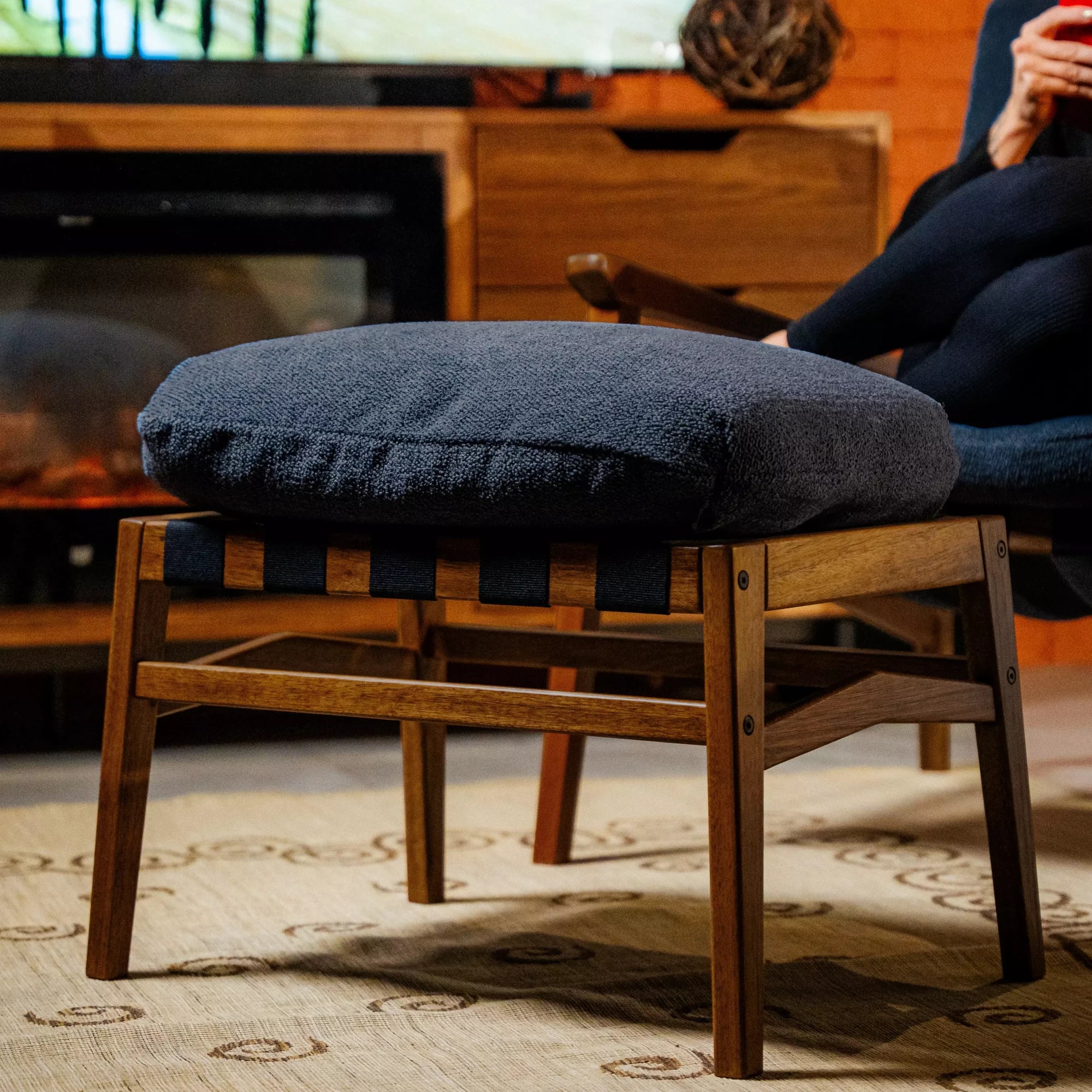 Mid Century Rocking Chair + Ottoman - Image 132