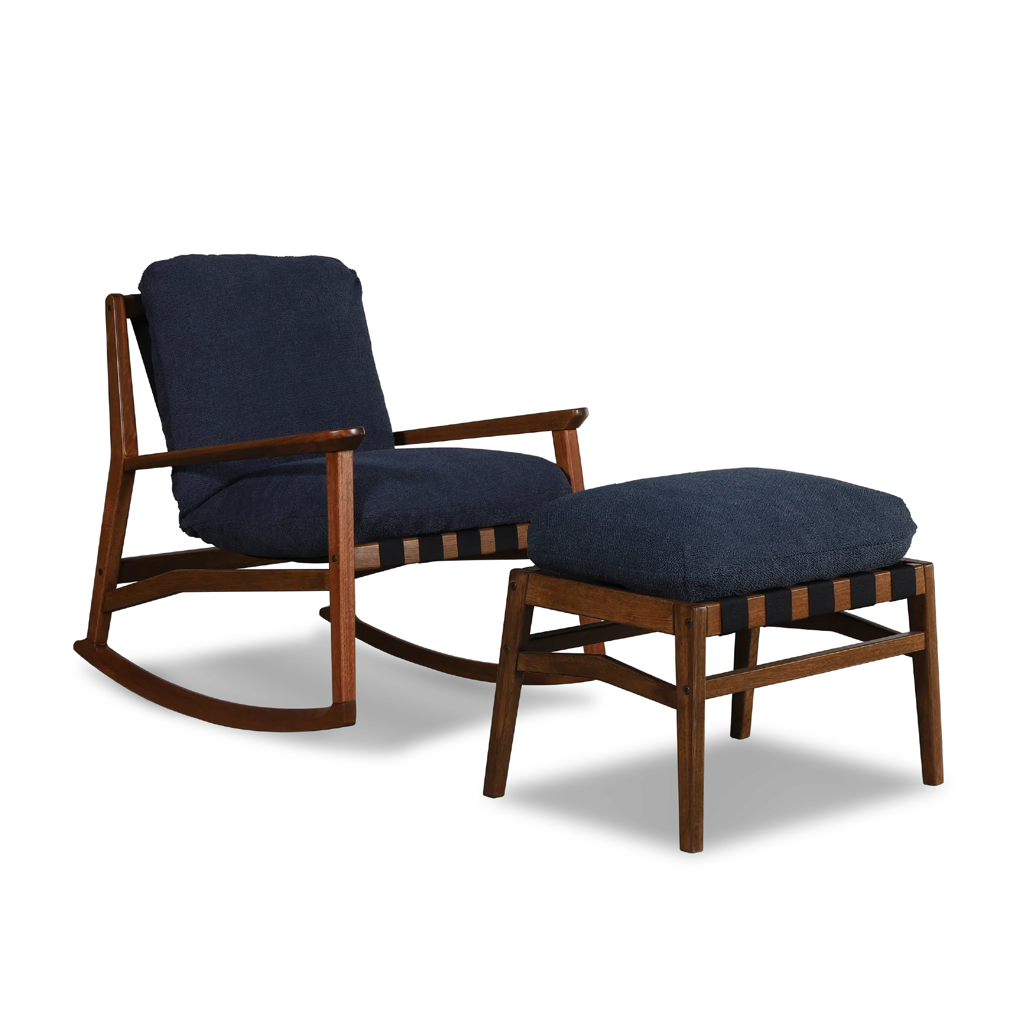 Mid Century Rocking Chair + Ottoman - Image 133