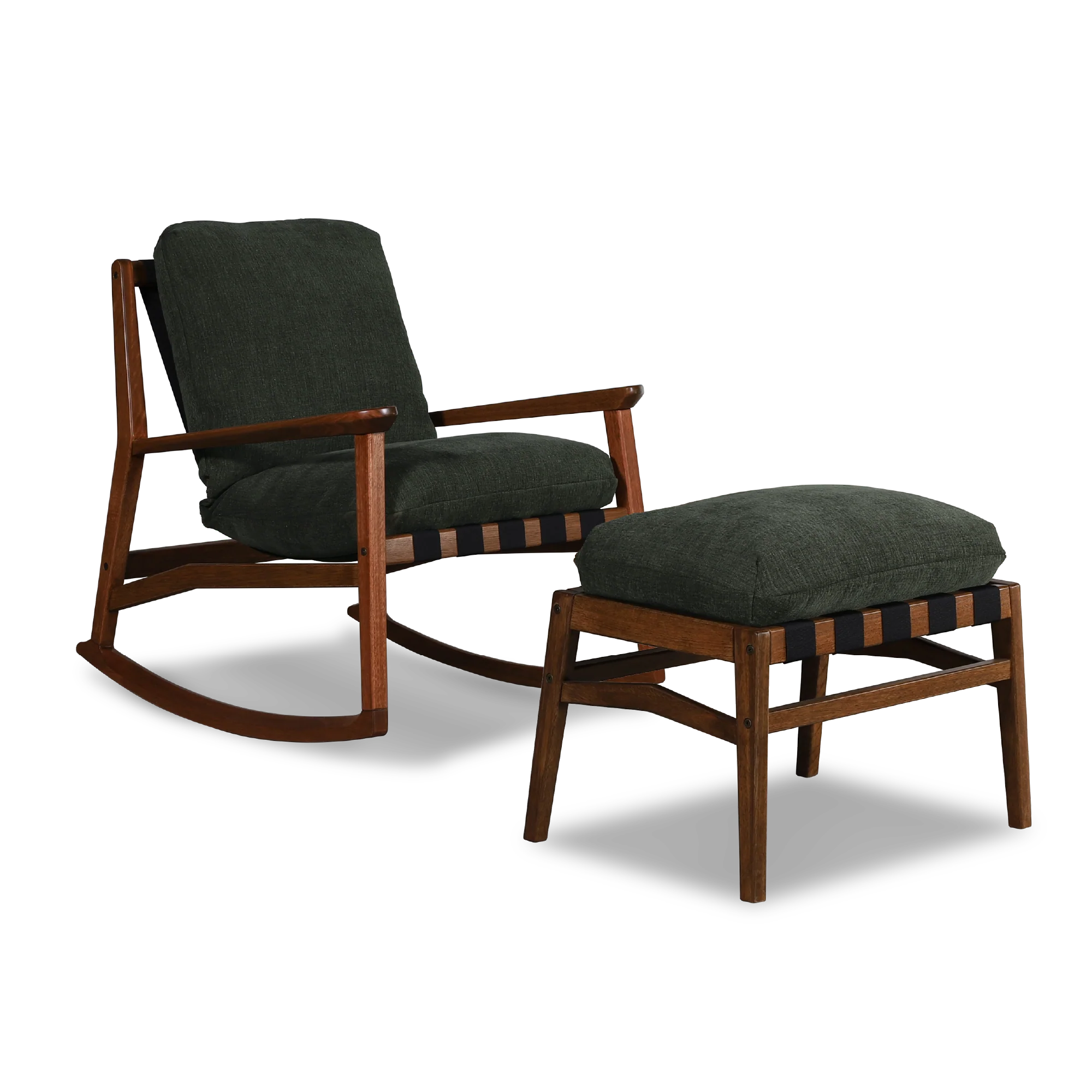 Mid Century Rocking Chair + Ottoman - Image 134