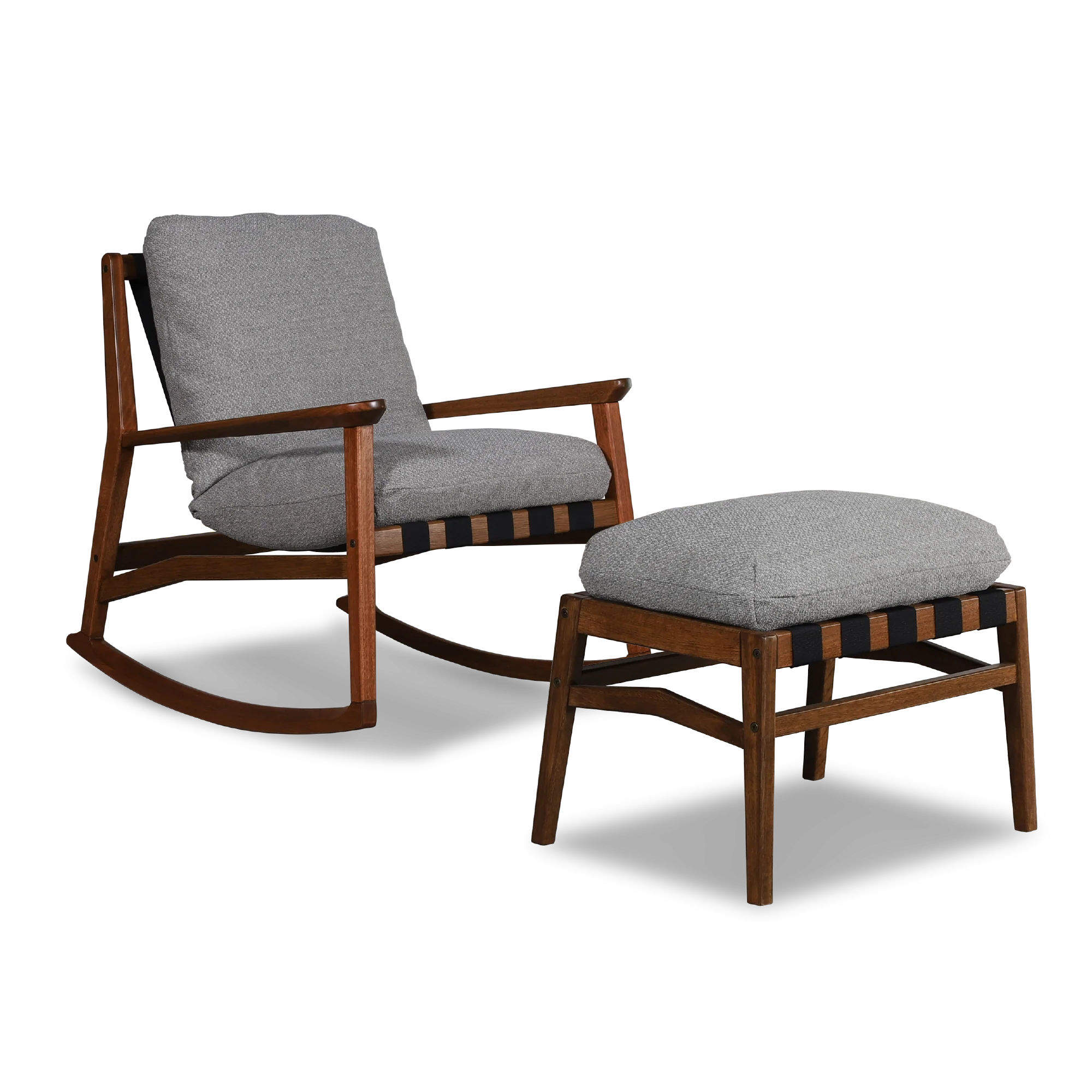 Mid Century Rocking Chair + Ottoman - Image 135