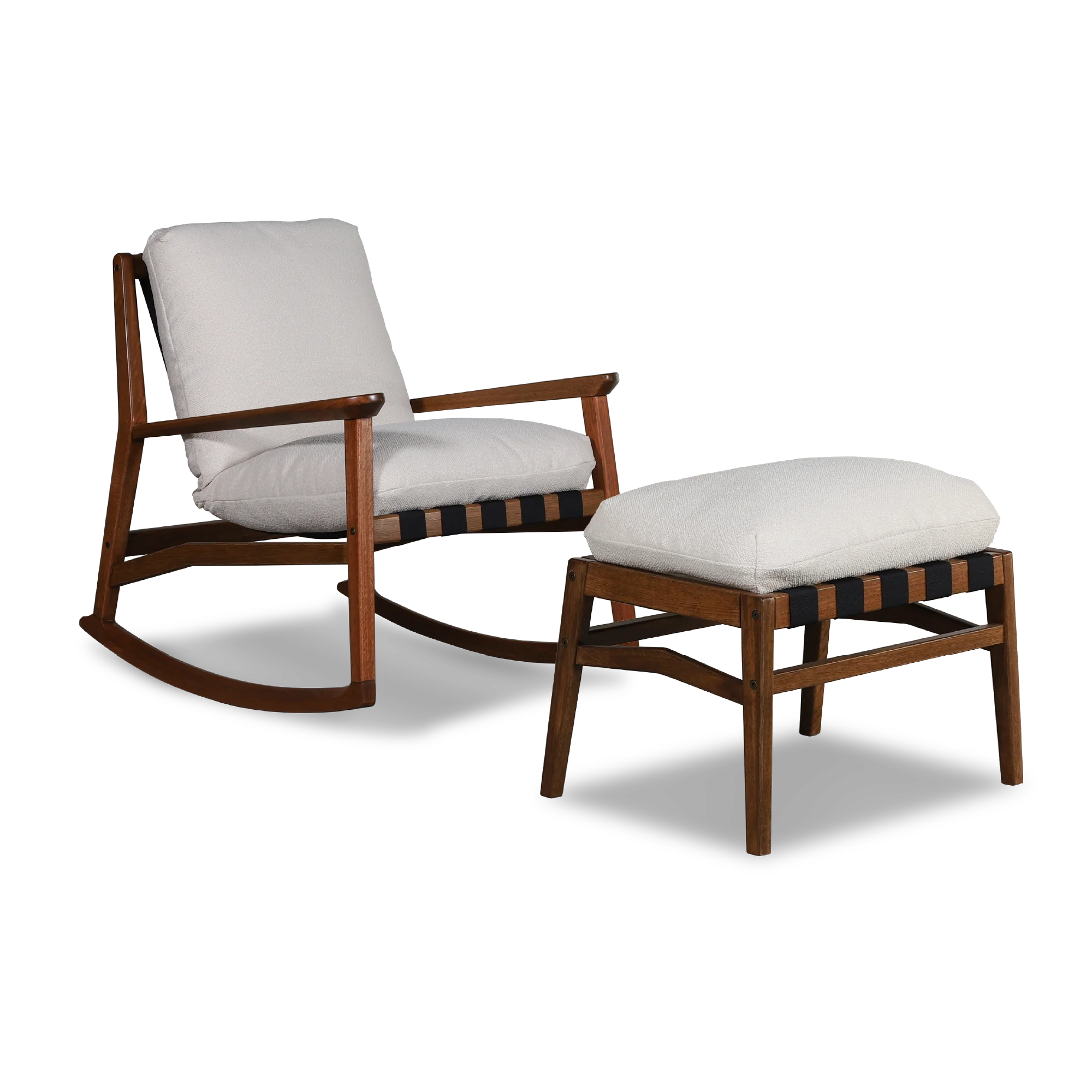 Mid Century Rocking Chair + Ottoman - Image 137