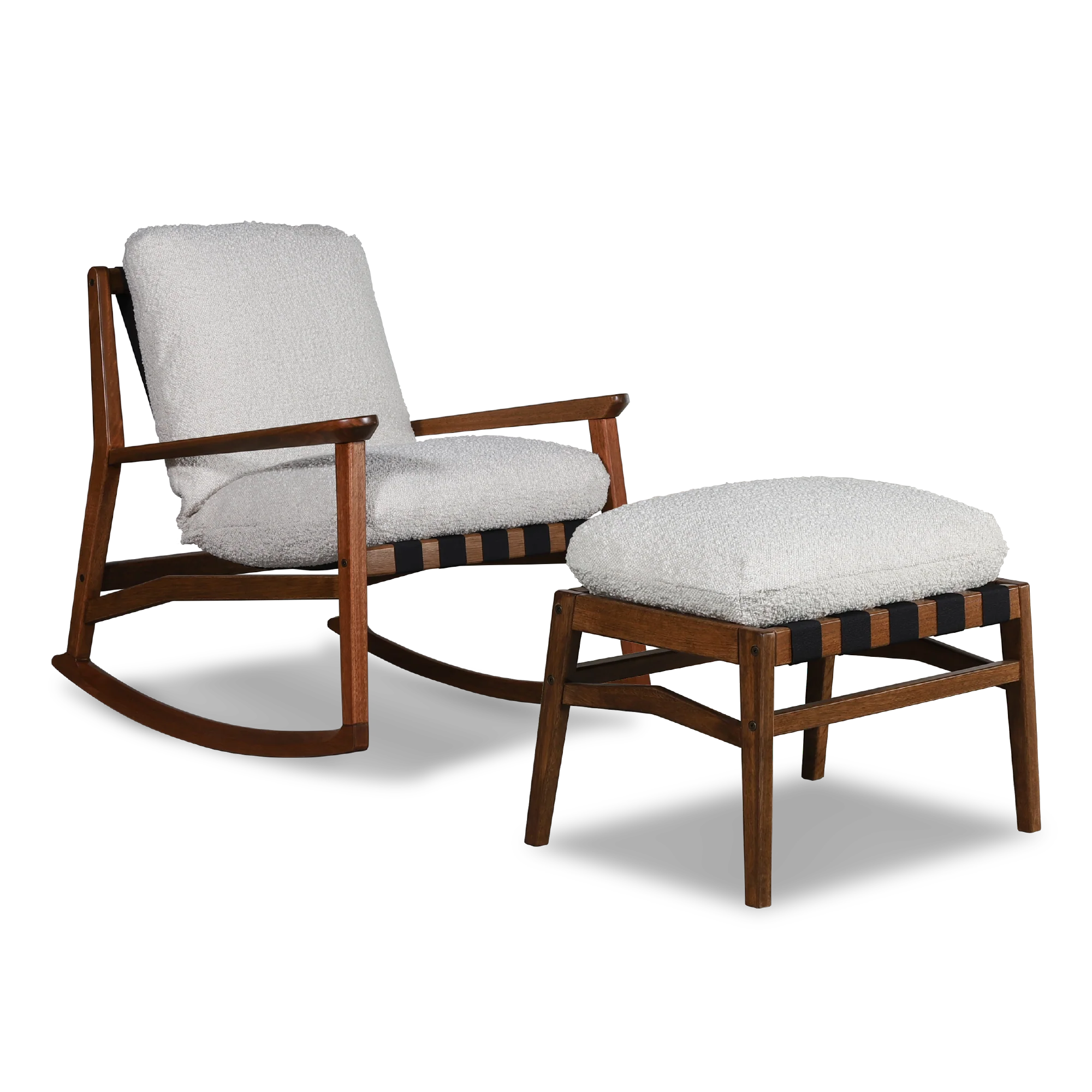 Mid Century Rocking Chair + Ottoman - Image 138