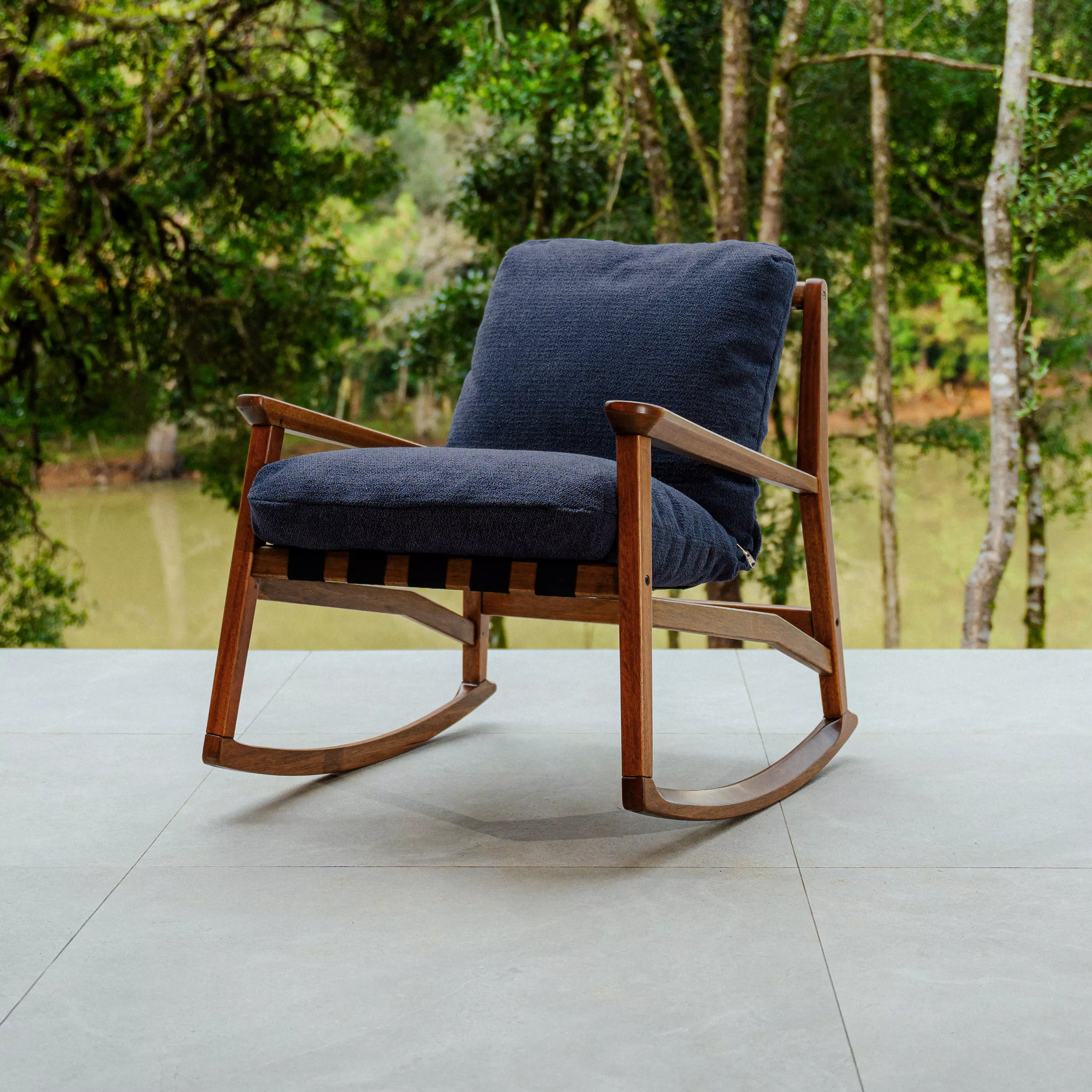 Mid Century Rocking Chair + Ottoman - Image 49
