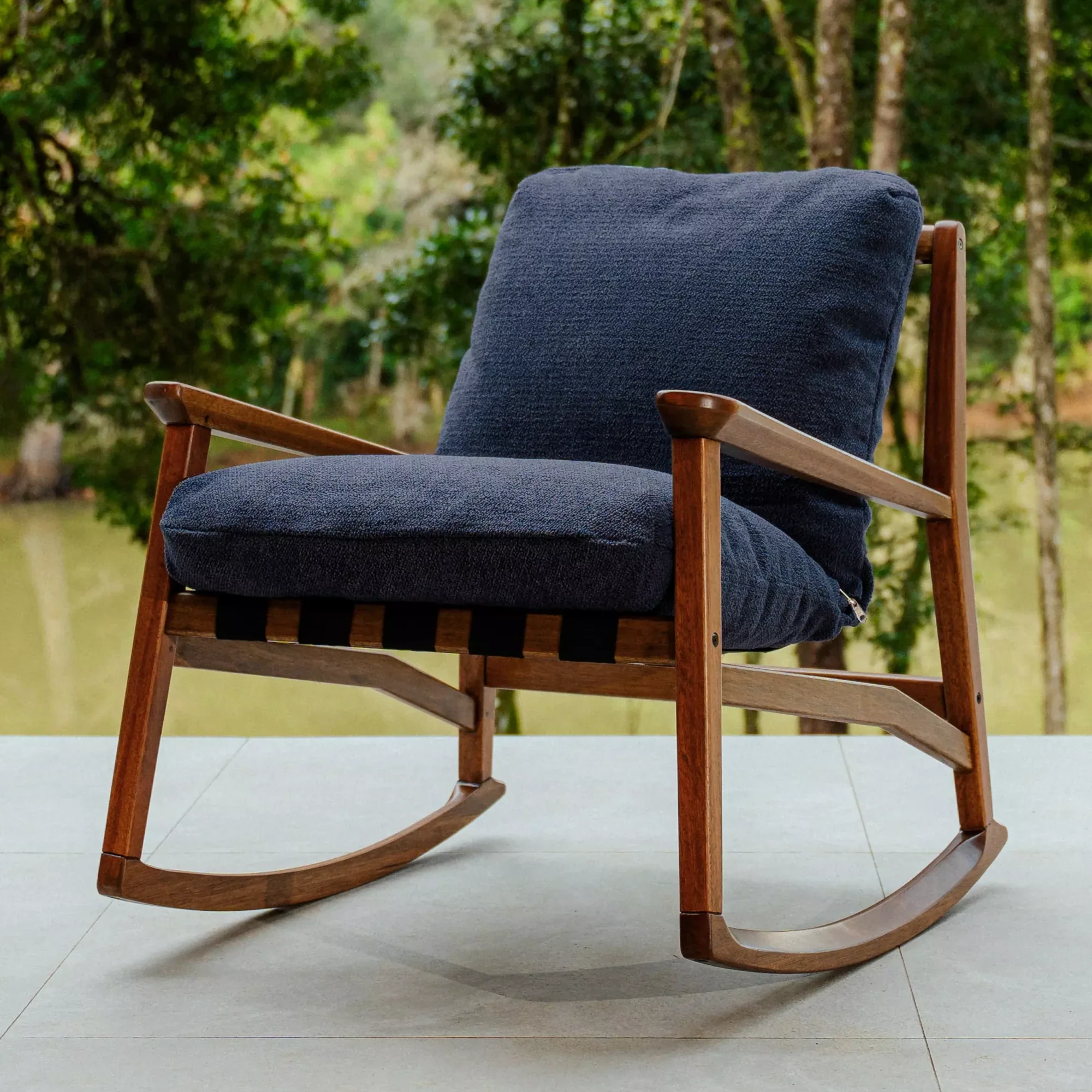Mid Century Rocking Chair + Ottoman - Image 50