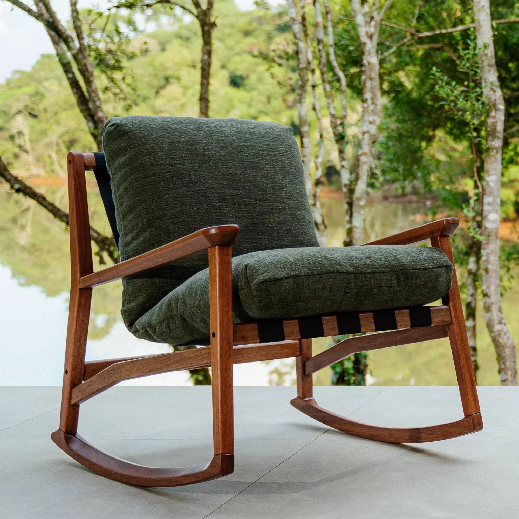 Mid Century Rocking Chair + Ottoman - Image 51