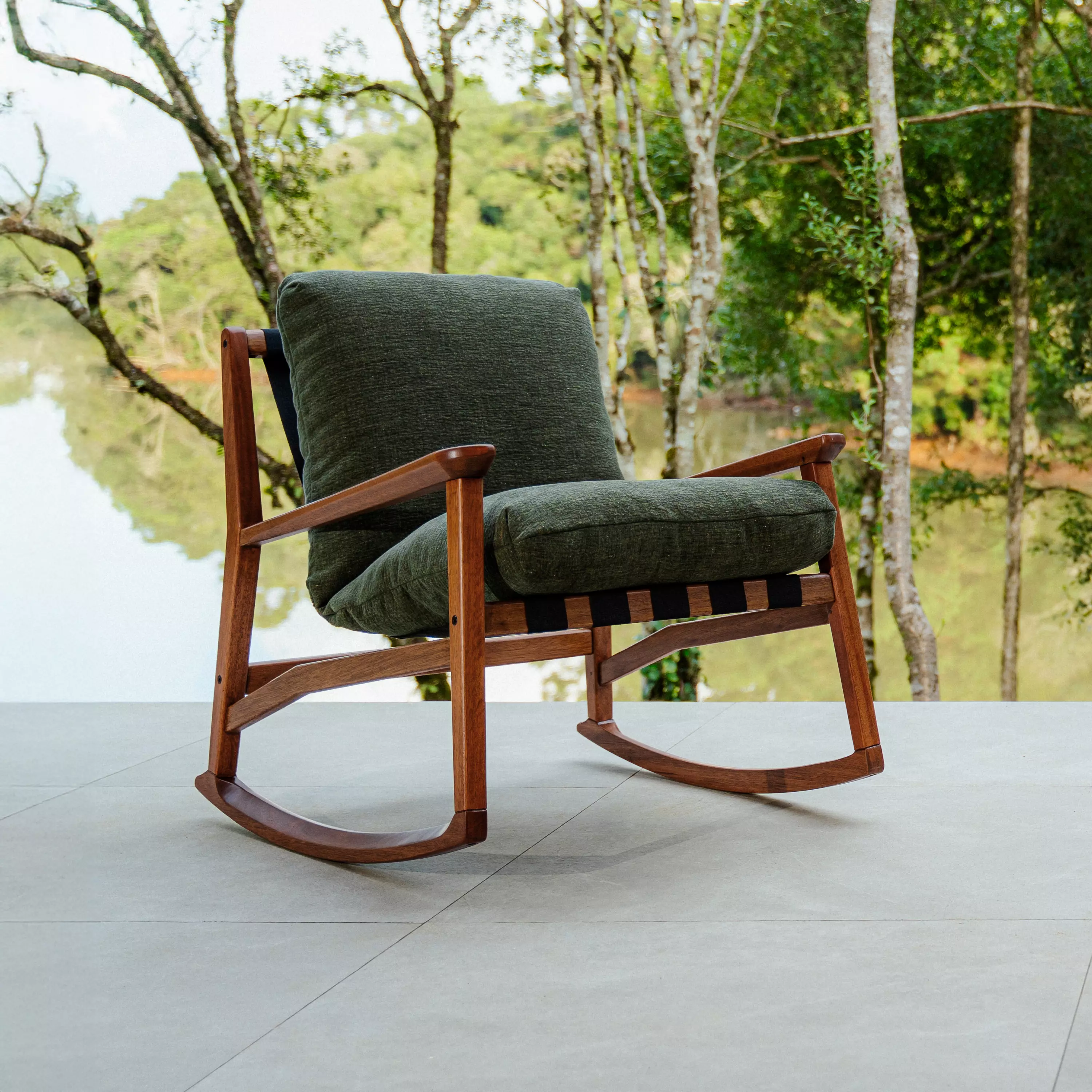 Mid Century Rocking Chair + Ottoman - Image 52