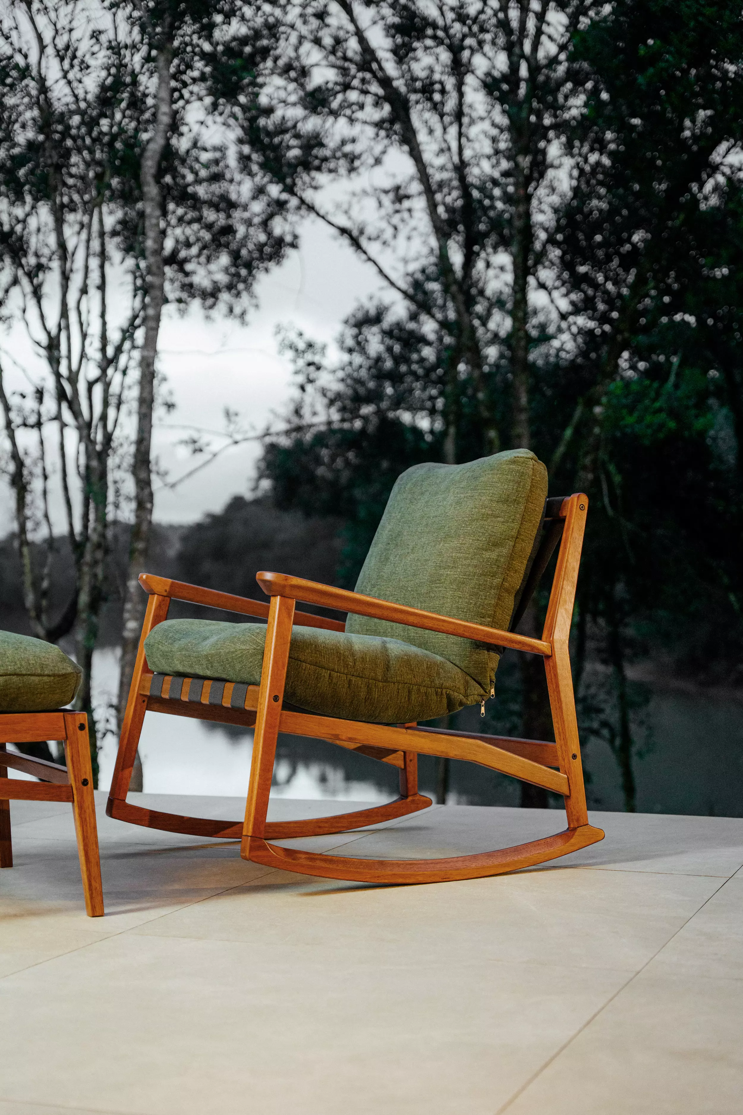 Mid Century Rocking Chair + Ottoman - Image 55