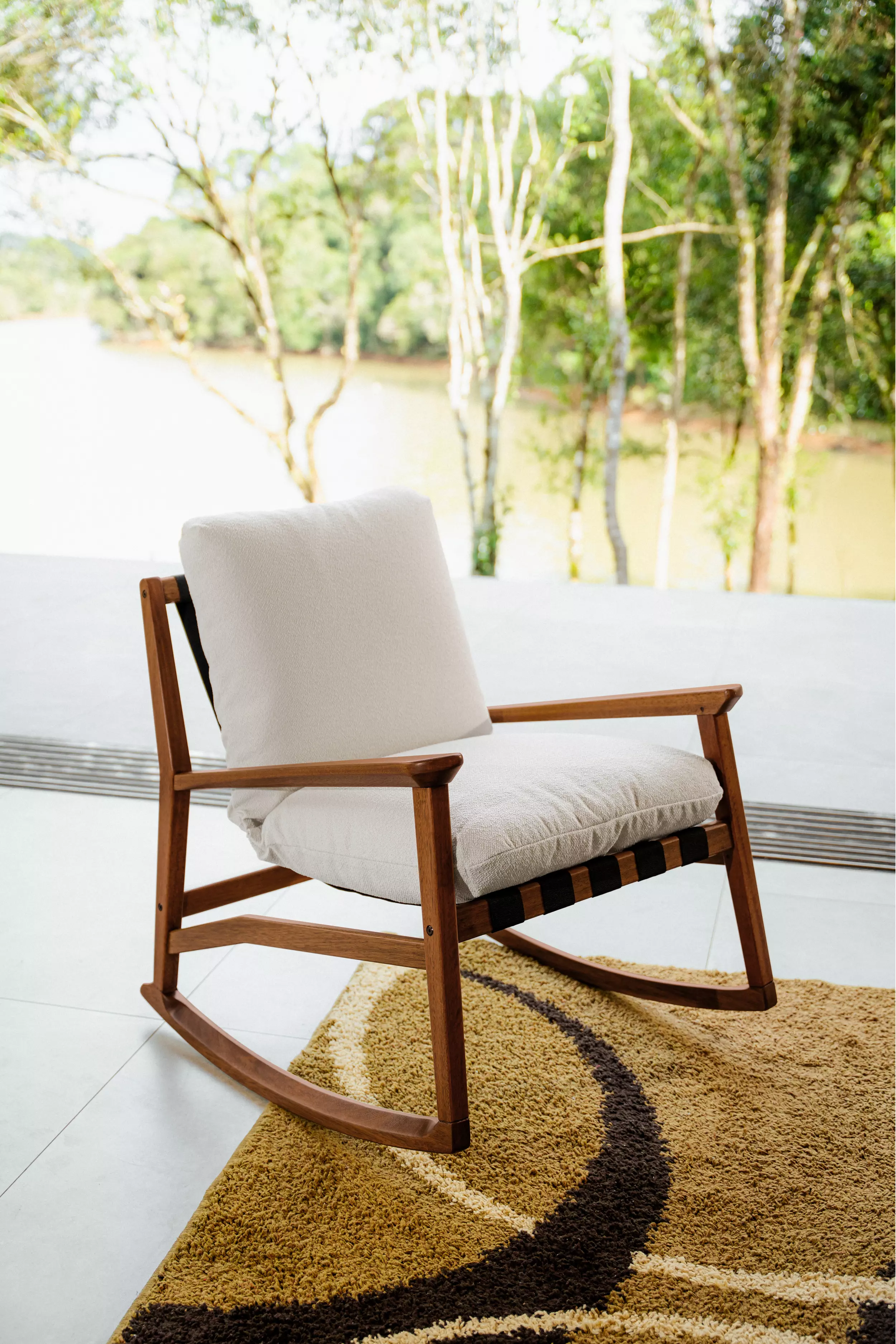 Mid Century Rocking Chair + Ottoman - Image 57
