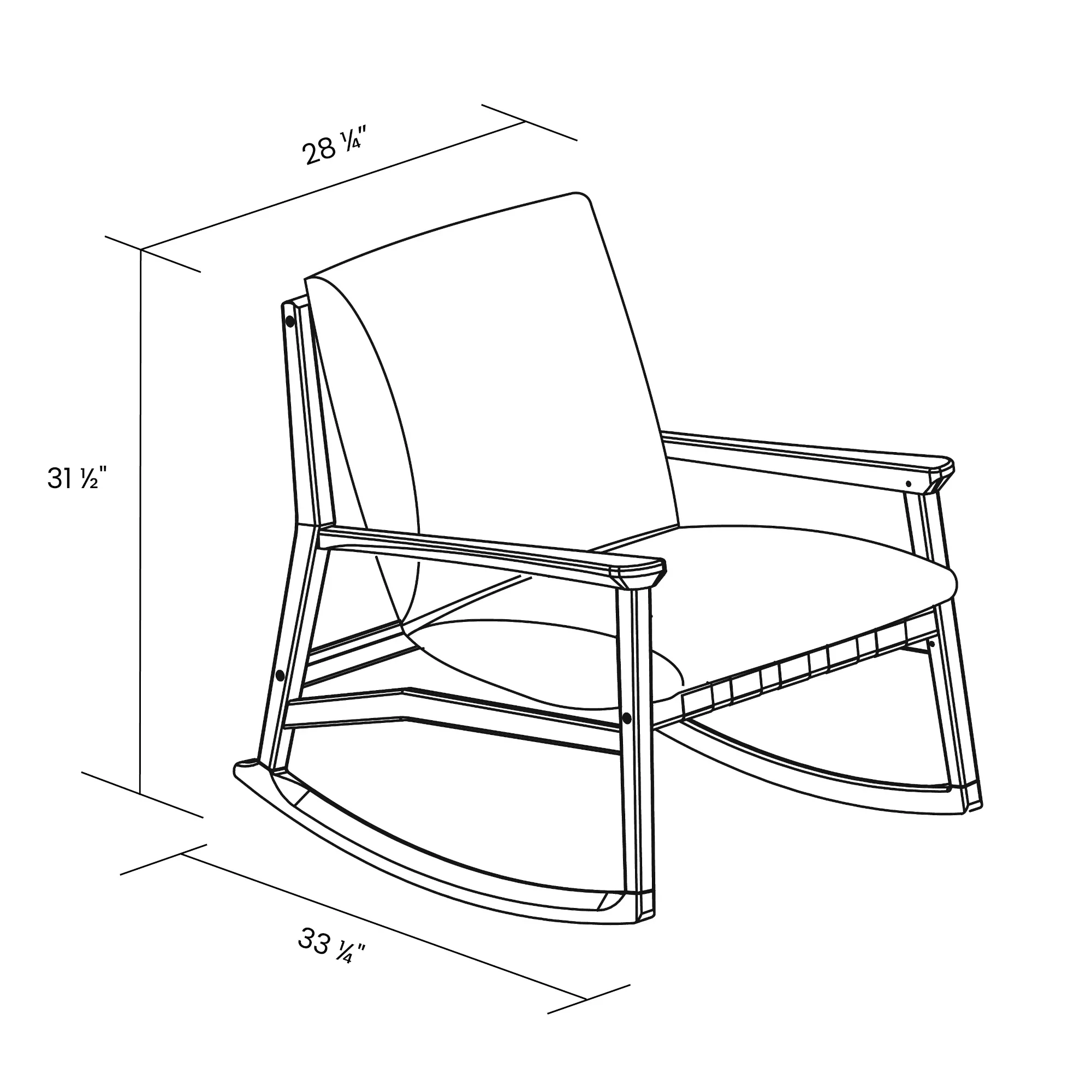 Mid Century Rocking Chair + Ottoman - Image 72