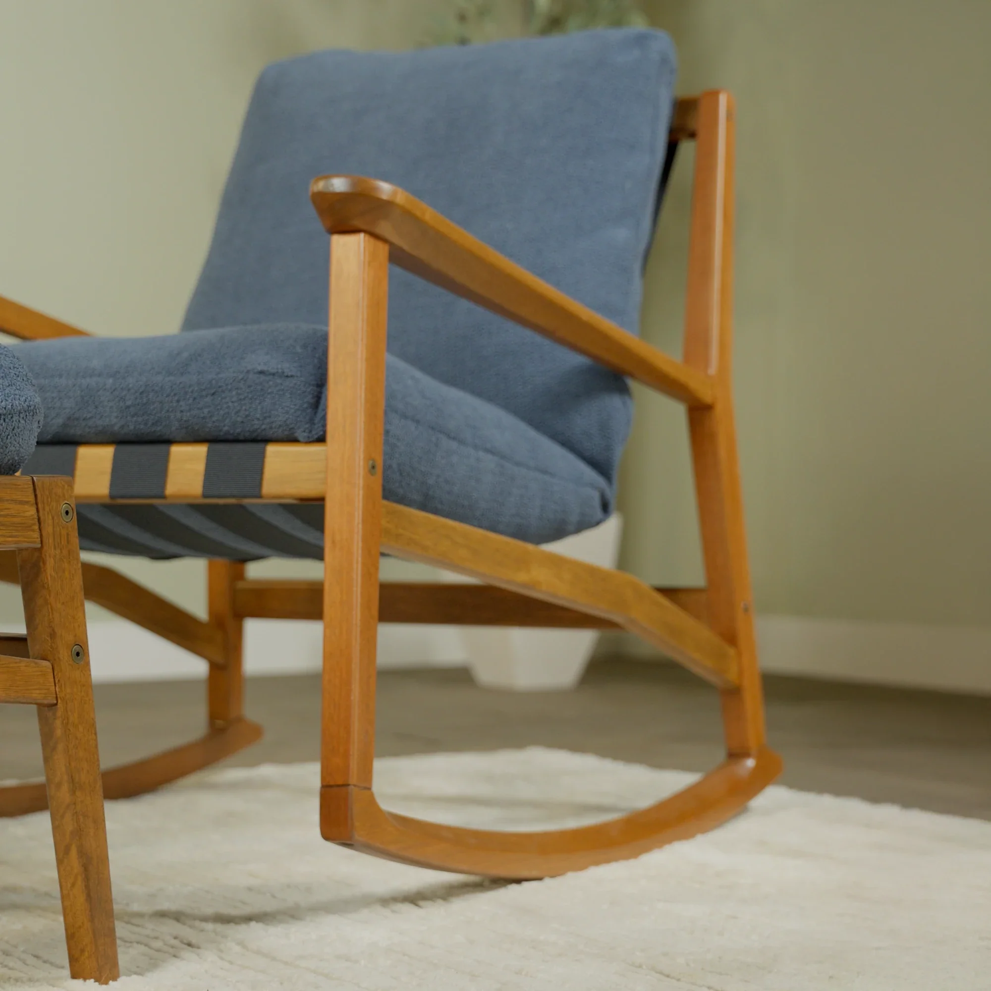 Mid Century Rocking Chair + Ottoman - Image 86