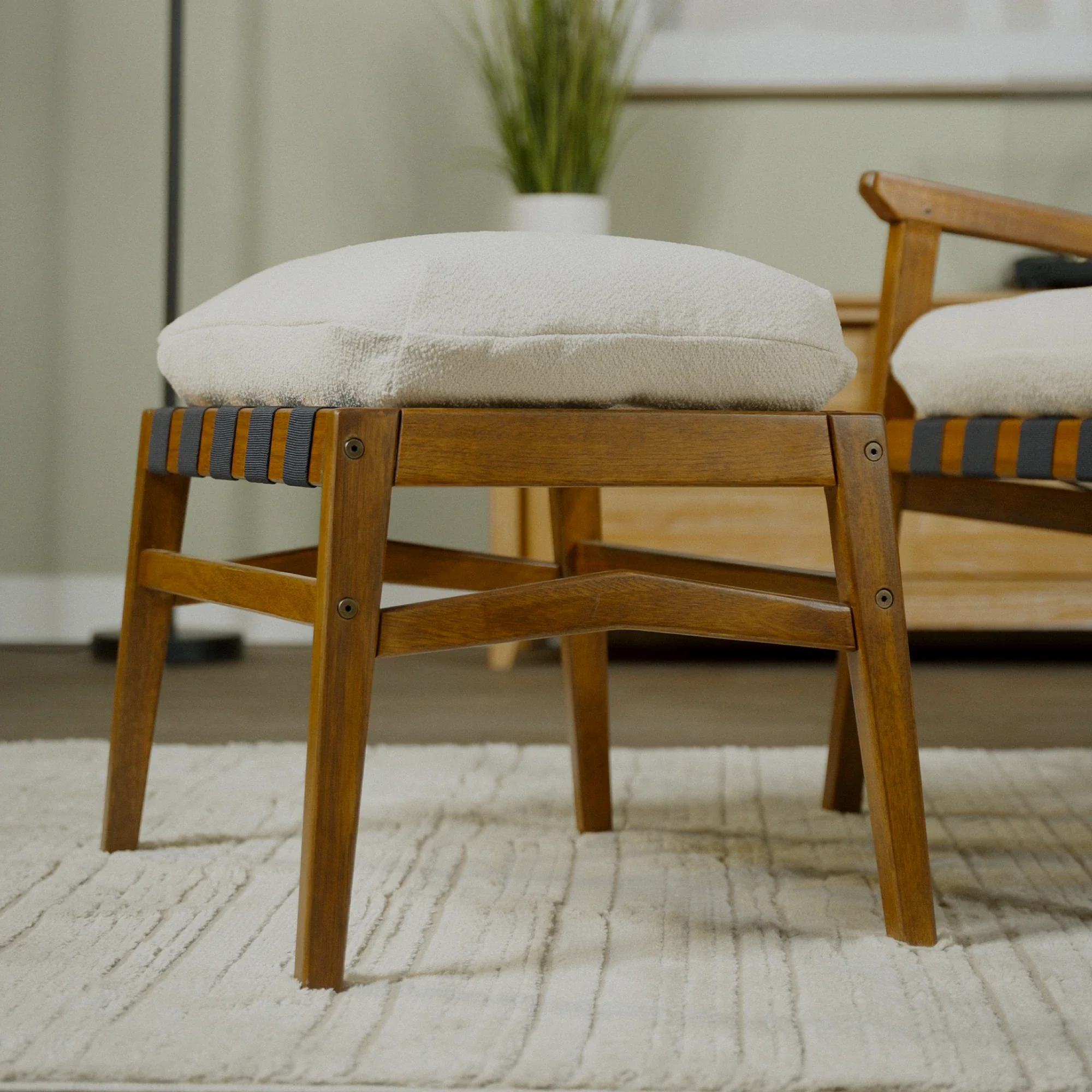 Mid Century Rocking Chair + Ottoman - Image 89