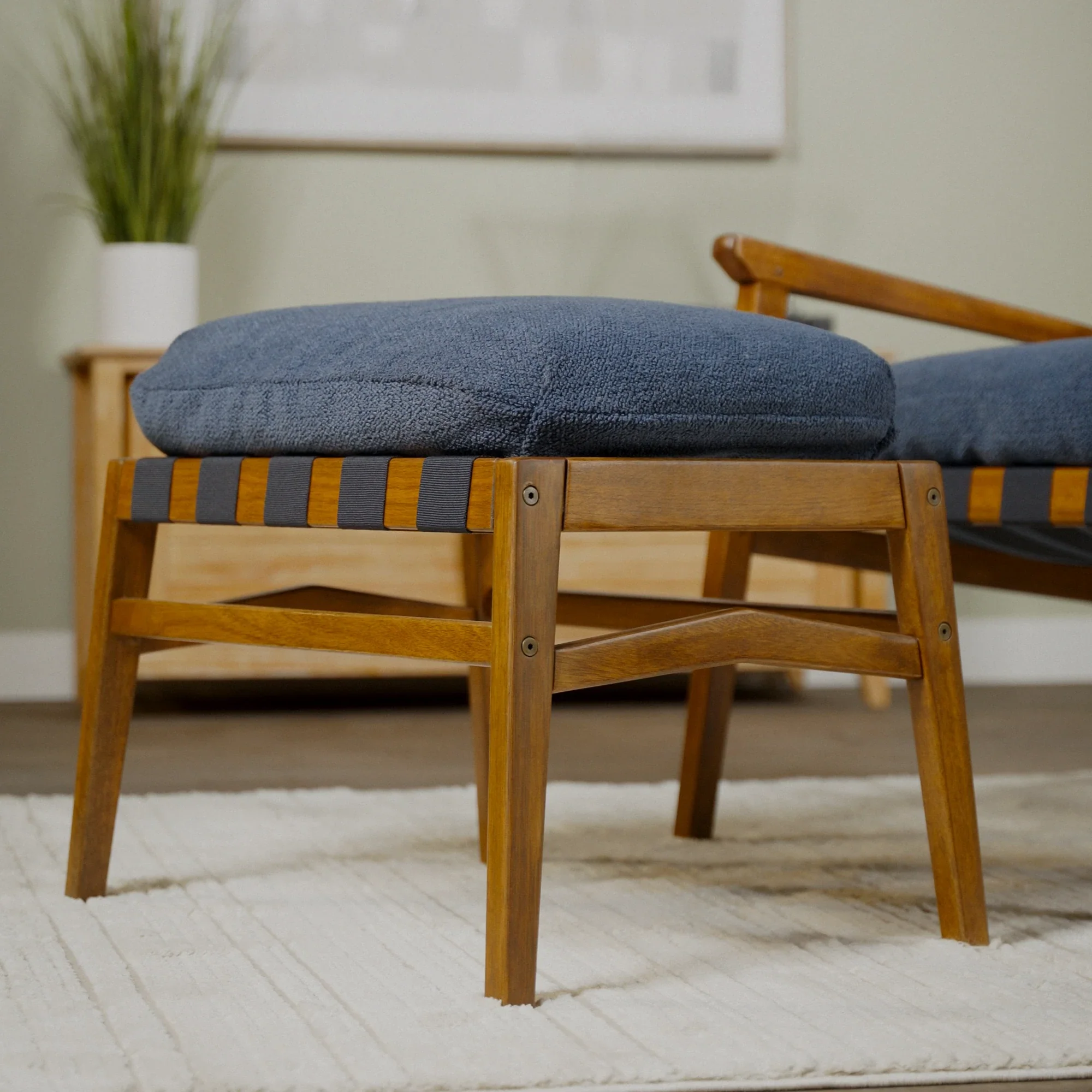 Mid Century Rocking Chair + Ottoman - Image 94