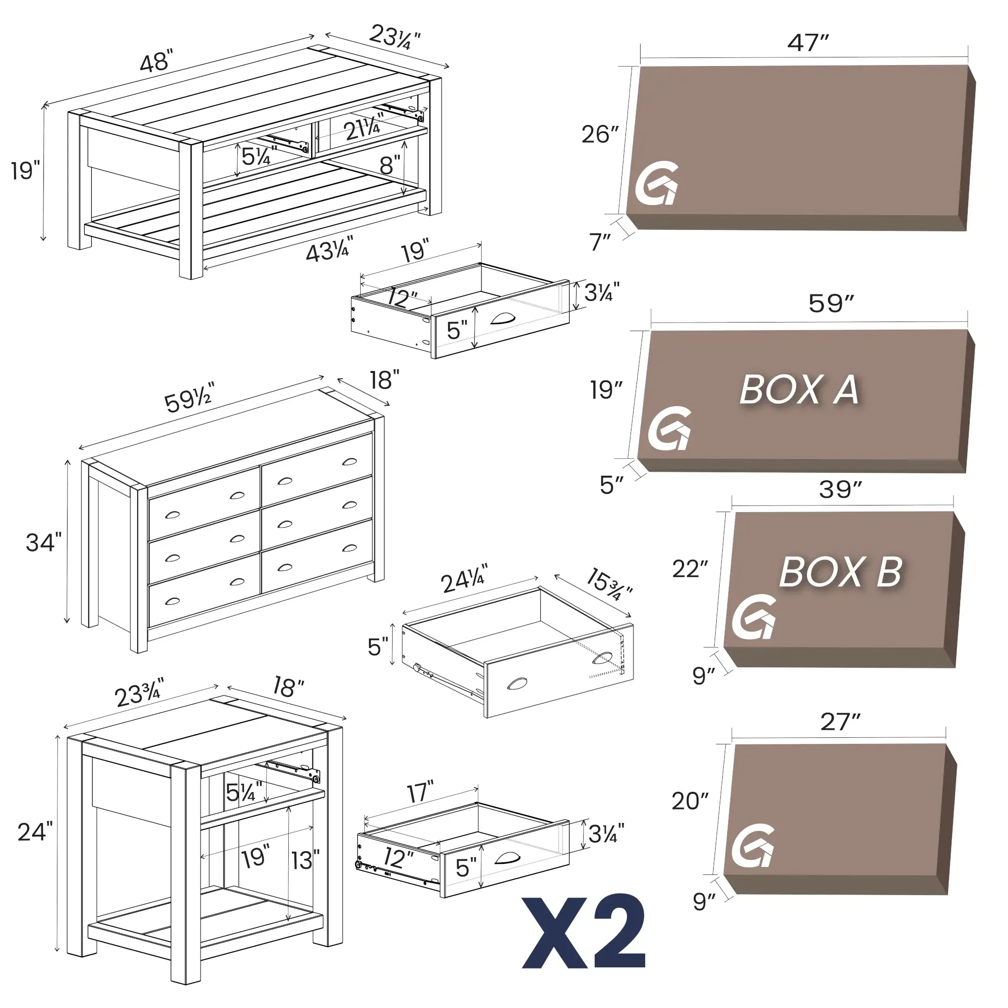 Montauk Living Room Bundle (4-Piece) - Image 12