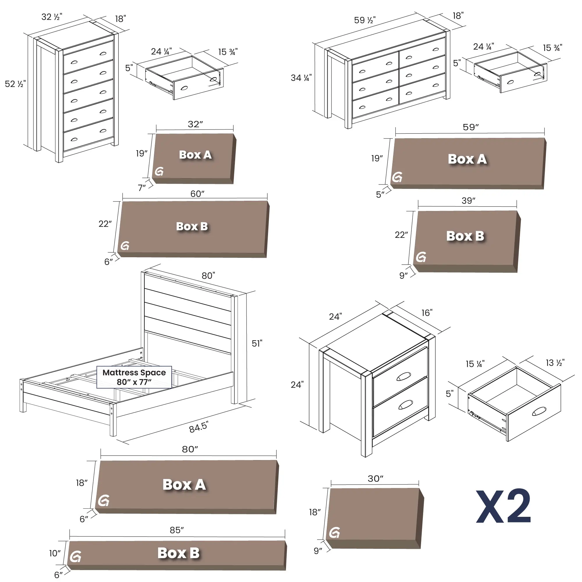 Montauk Bedroom Set (5-Piece) - Image 33
