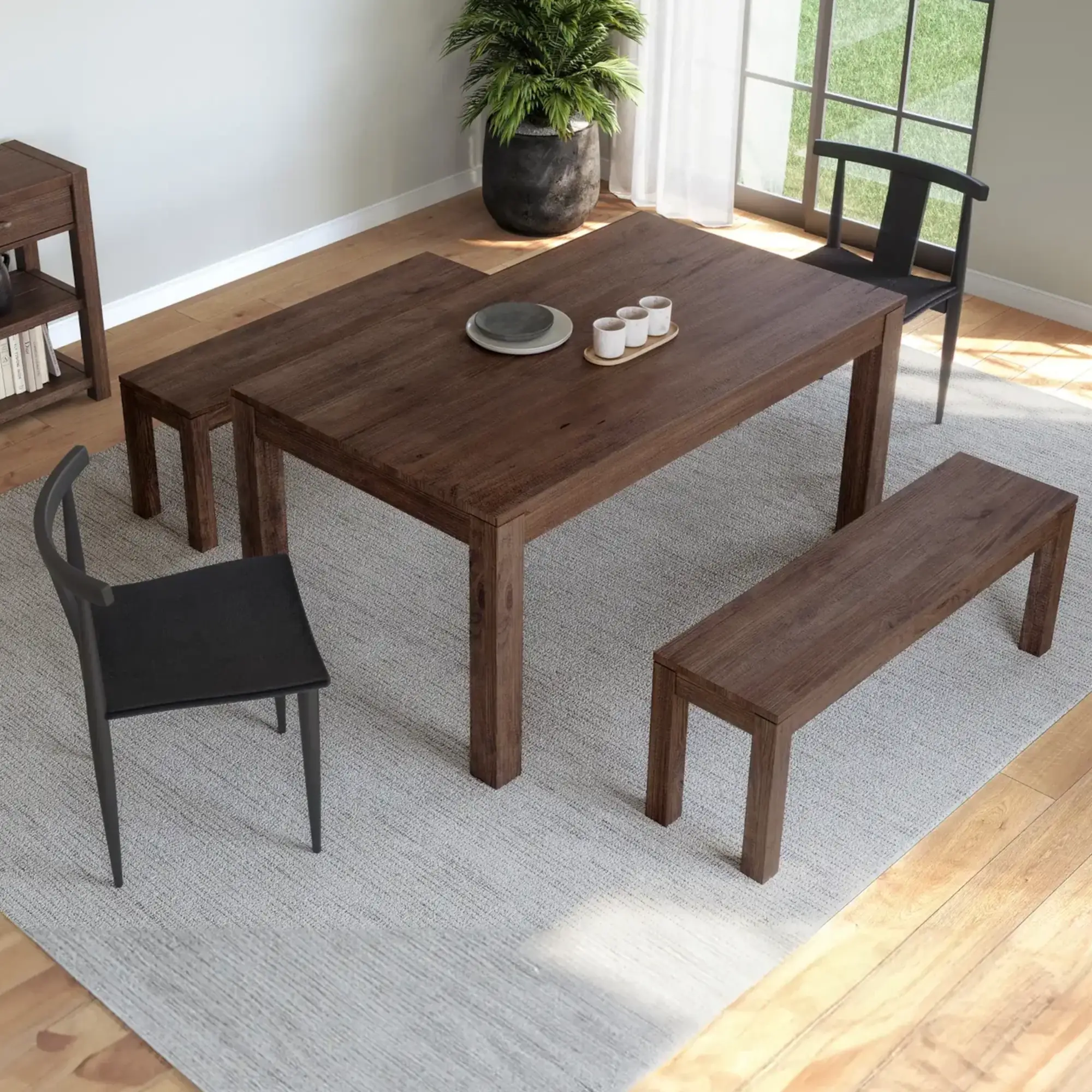 Montauk Solid Wood Dining Set (3-Piece) - Image 23
